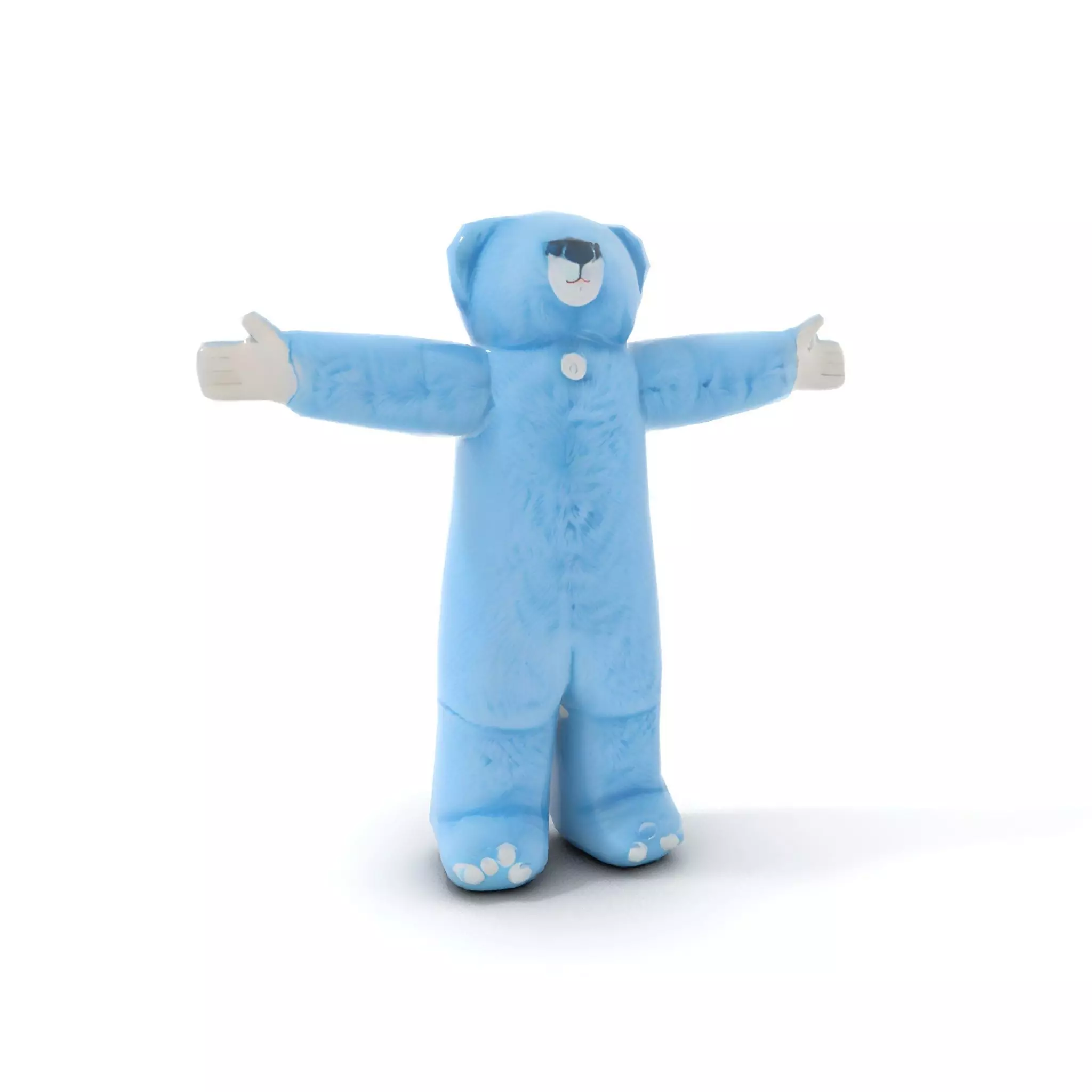 Blue Cuddly Teddy model pack Low-poly 3D model_16