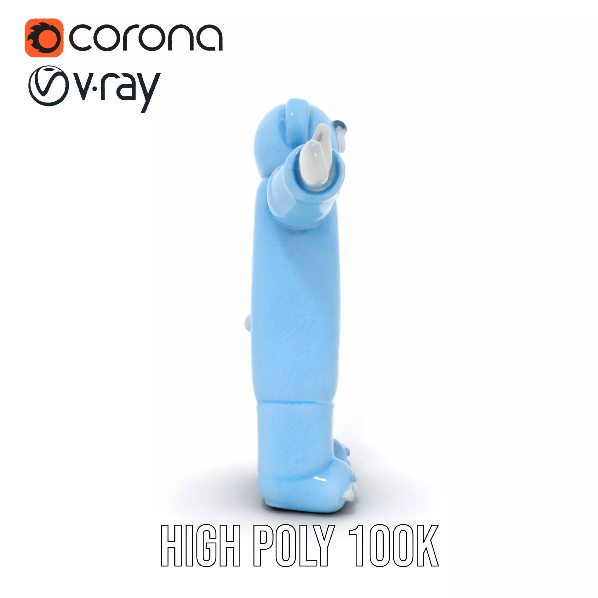 Blue Cuddly Teddy model pack Low-poly 3D model_19