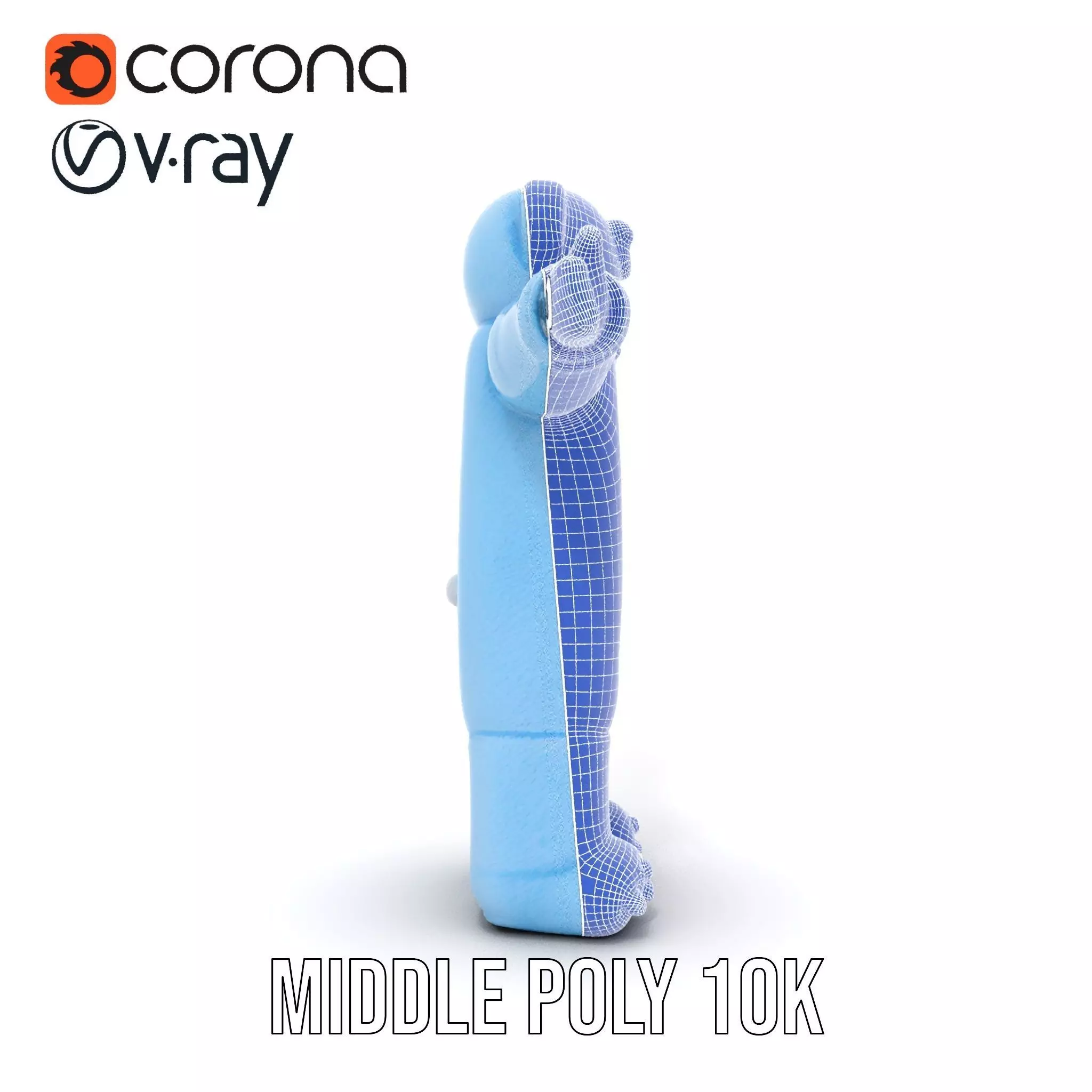 Blue Cuddly Teddy model pack Low-poly 3D model_17