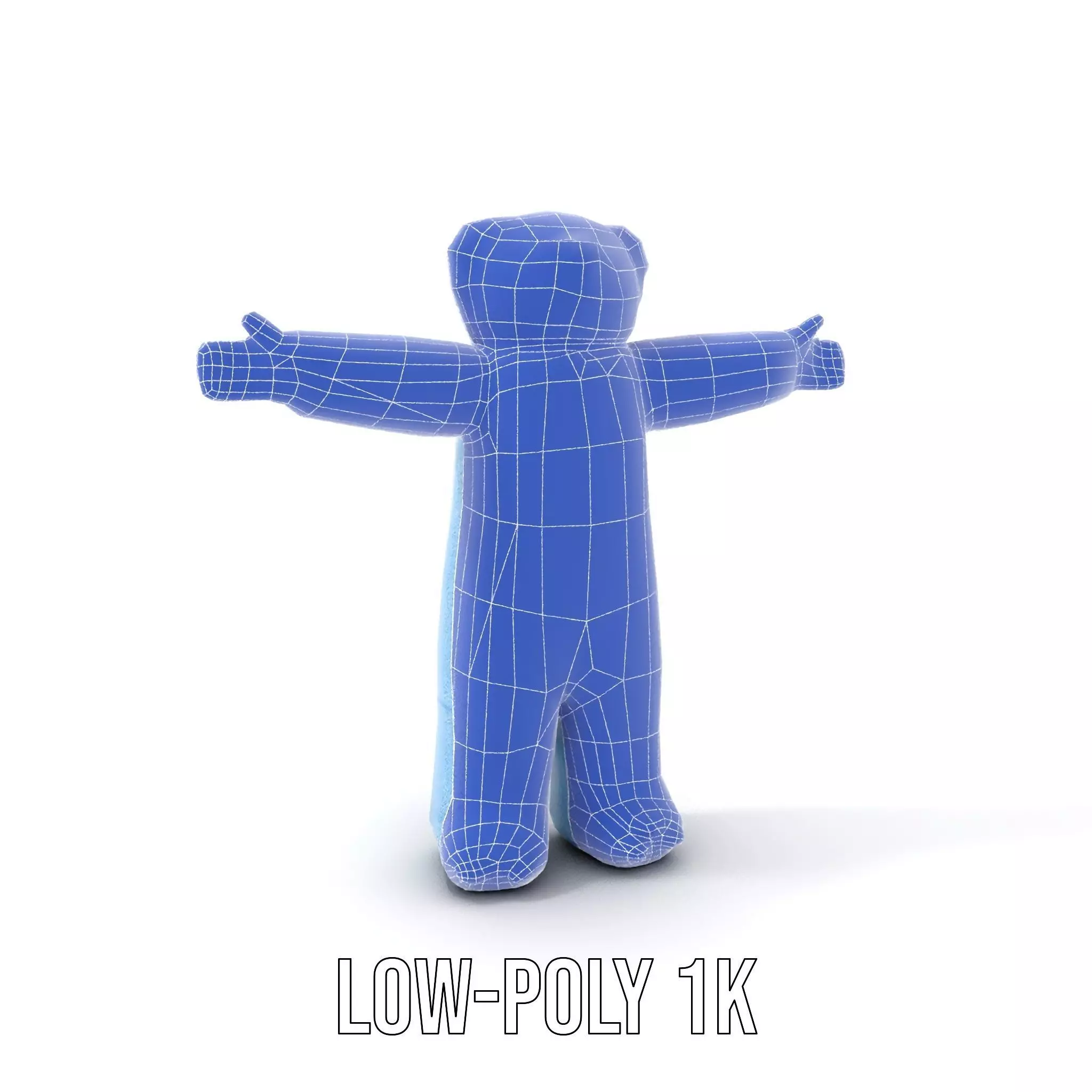 Blue Cuddly Teddy model pack Low-poly 3D model_14