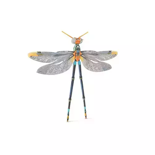 Vibrant Dragonfly model pack Low-poly 3D model
