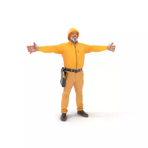 Yellow Construction Worker model pack Low-poly 3D model