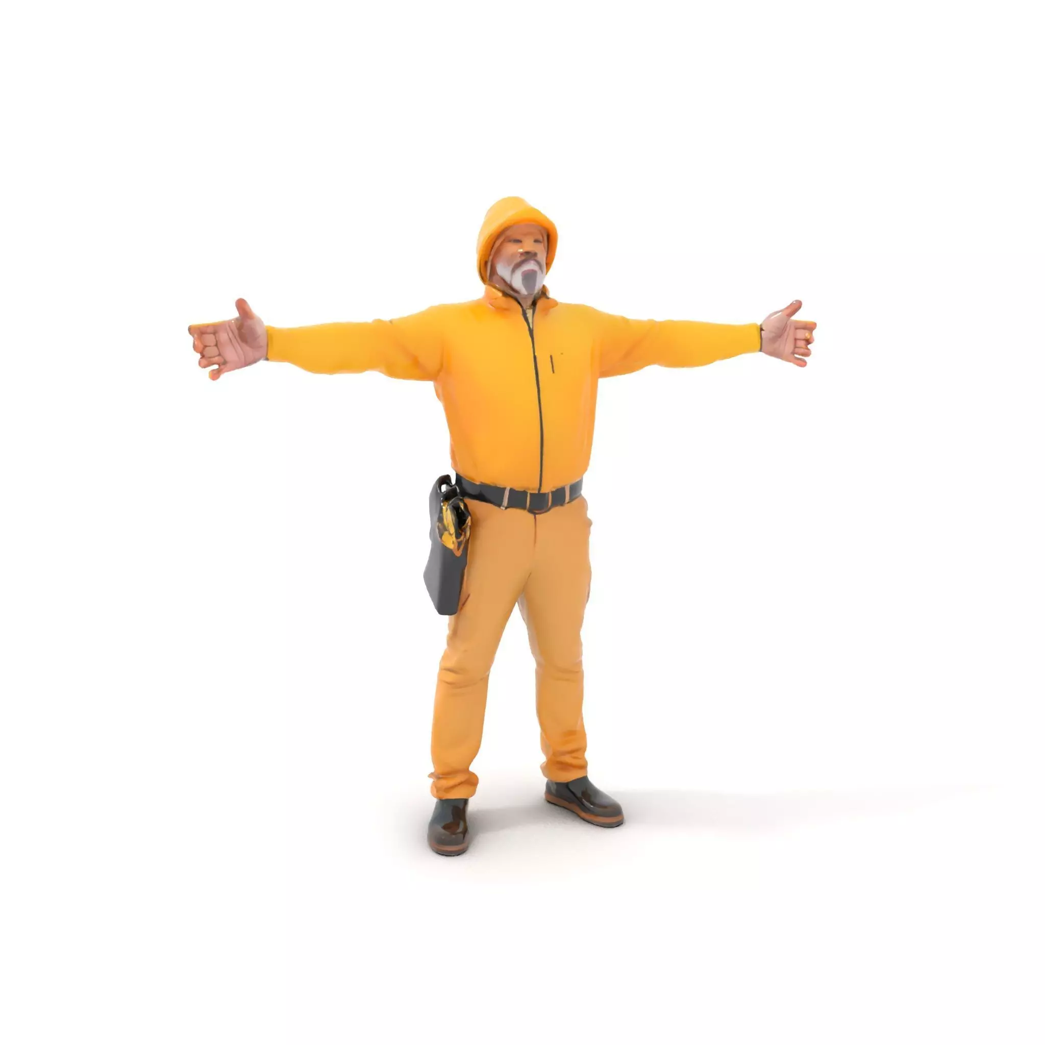 Yellow Construction Worker model pack Low-poly 3D model_0