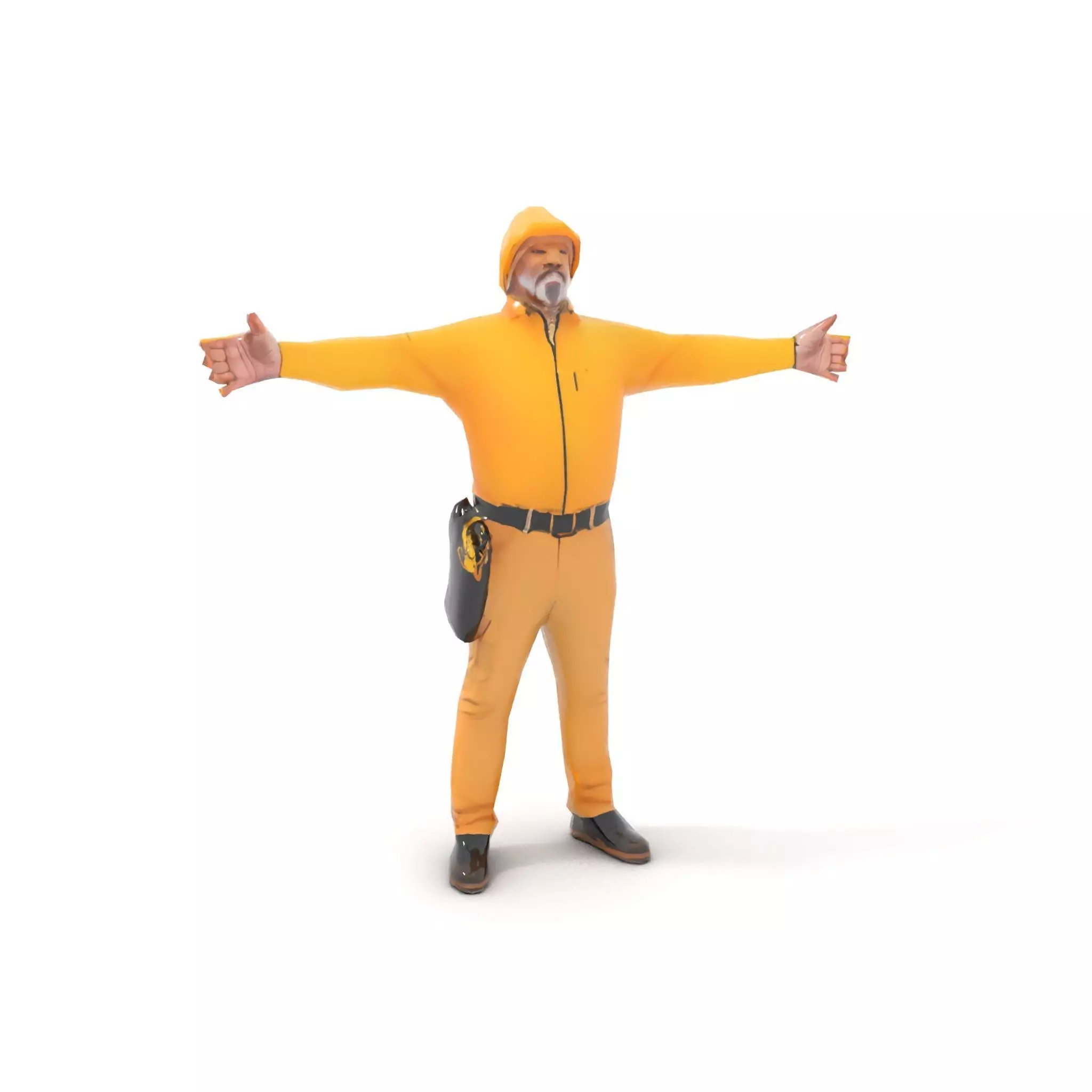 Yellow Construction Worker model pack Low-poly 3D model_17