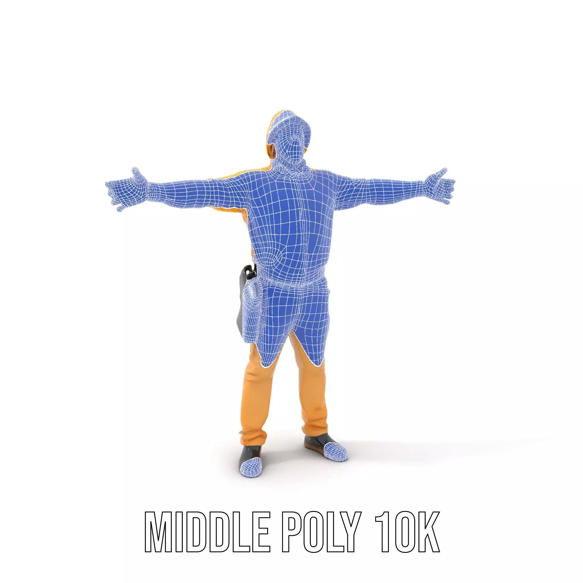 Yellow Construction Worker model pack Low-poly 3D model_5