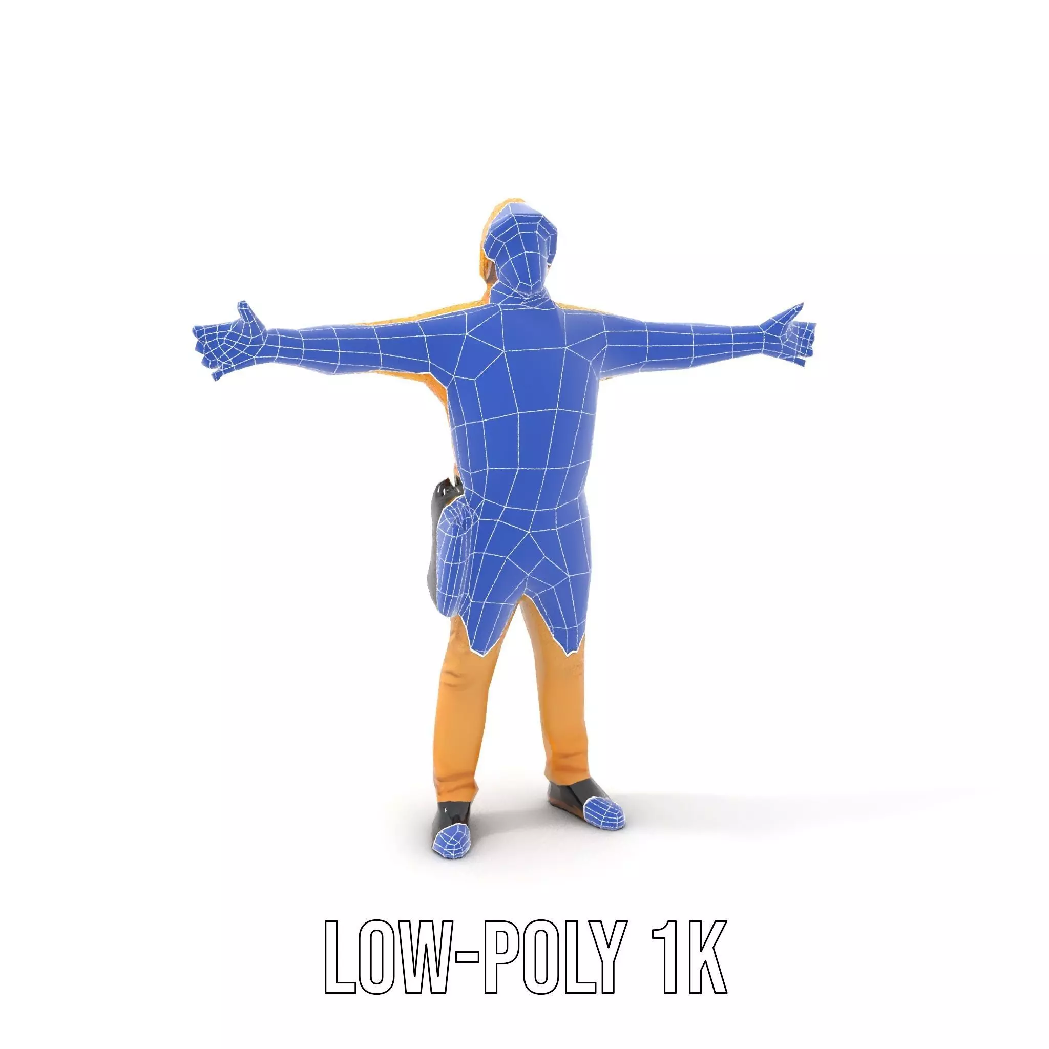 Yellow Construction Worker model pack Low-poly 3D model_22