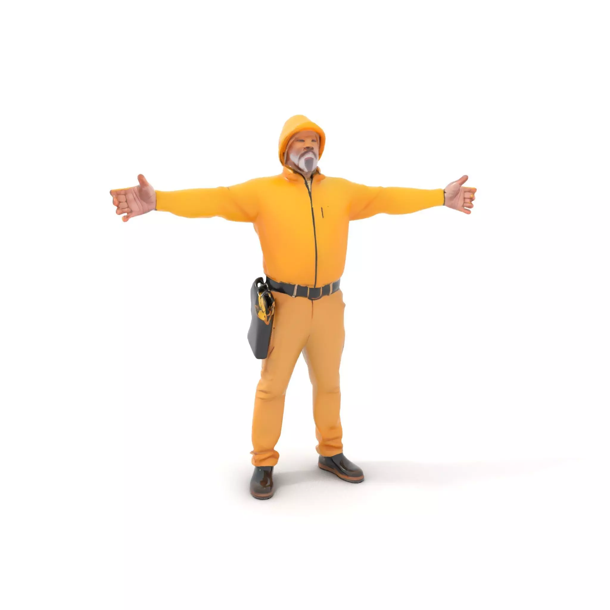 Yellow Construction Worker model pack Low-poly 3D model_11