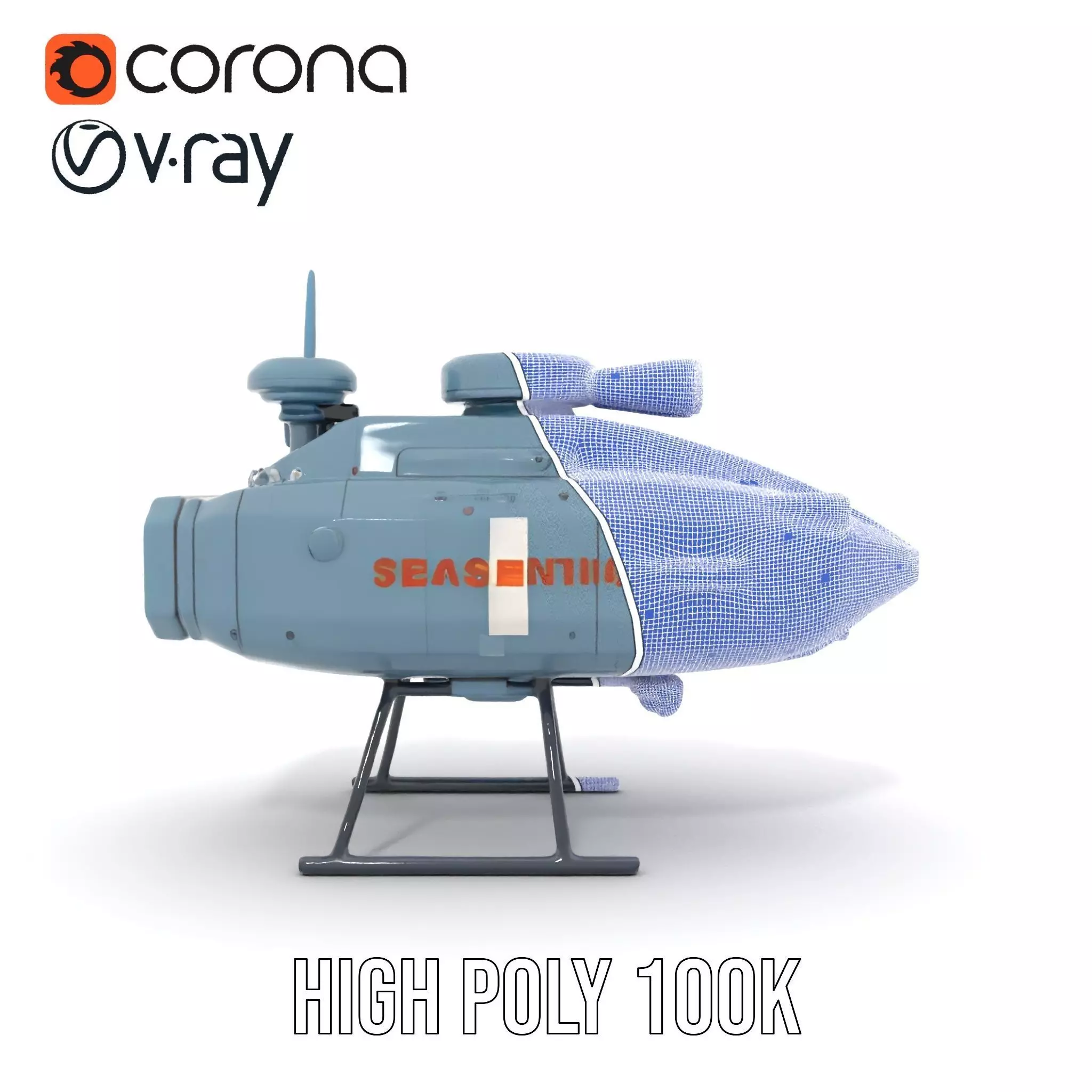 Sea Sentinel Aqua Drone model pack Low-poly 3D model_33