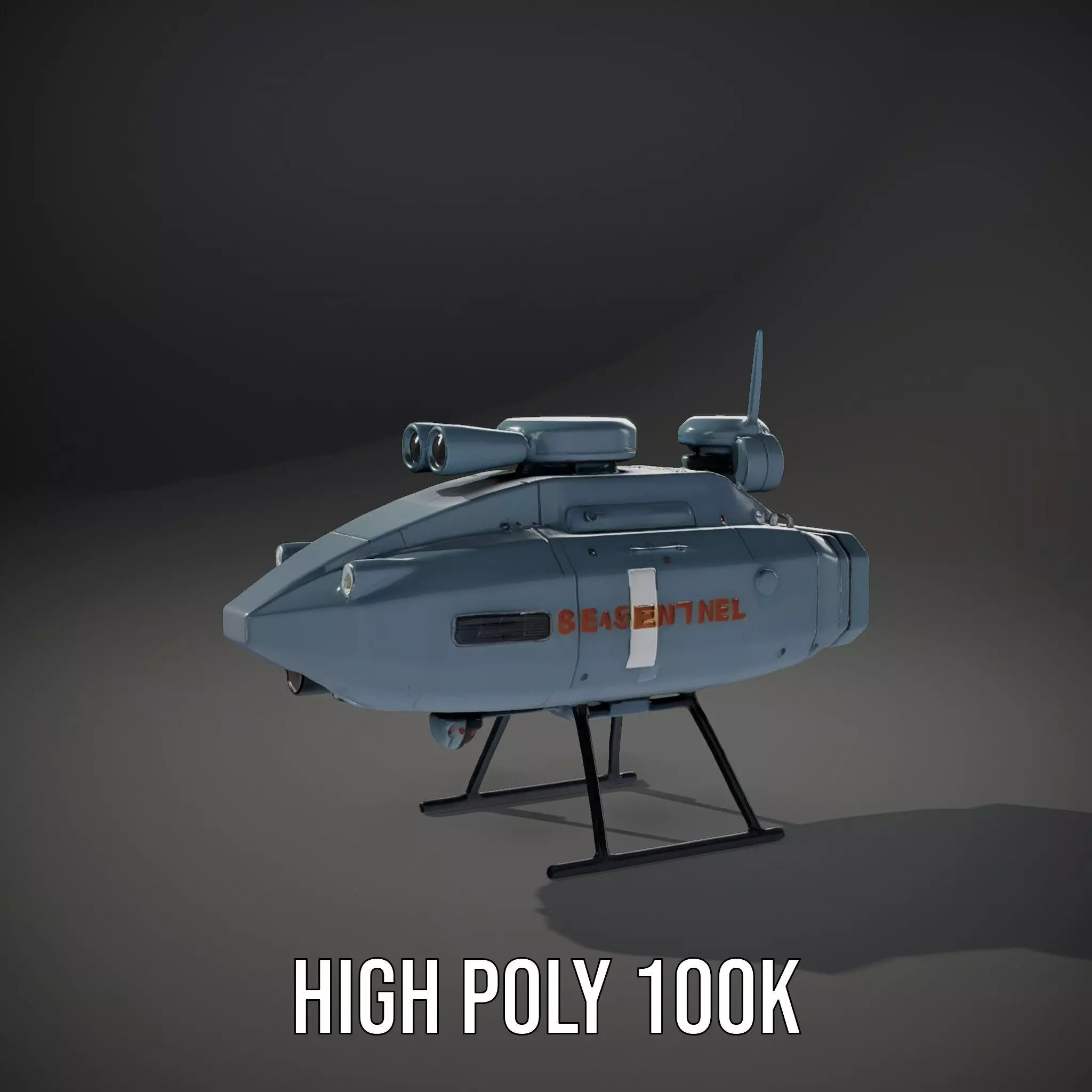 Sea Sentinel Aqua Drone model pack Low-poly 3D model_10
