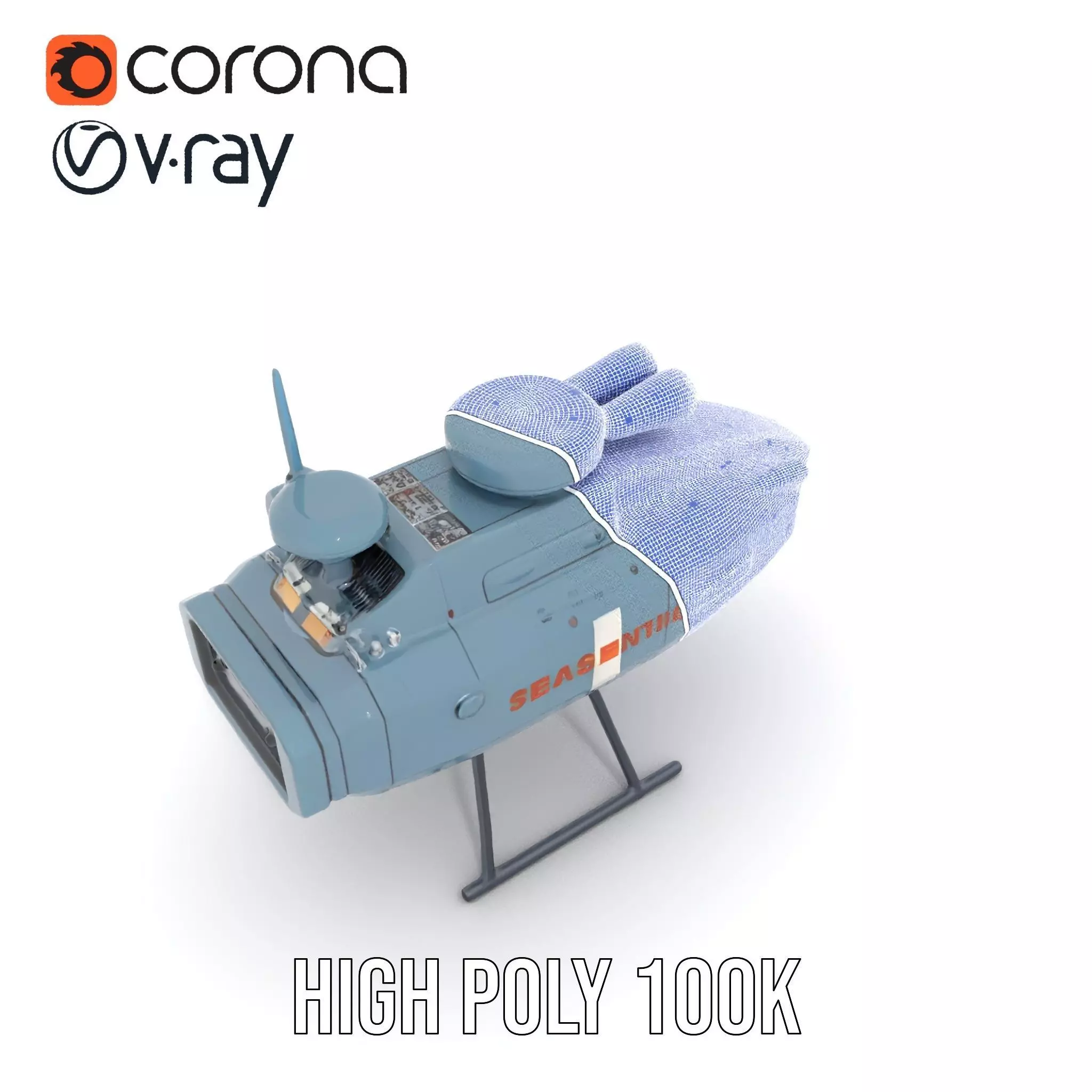 Sea Sentinel Aqua Drone model pack Low-poly 3D model_32