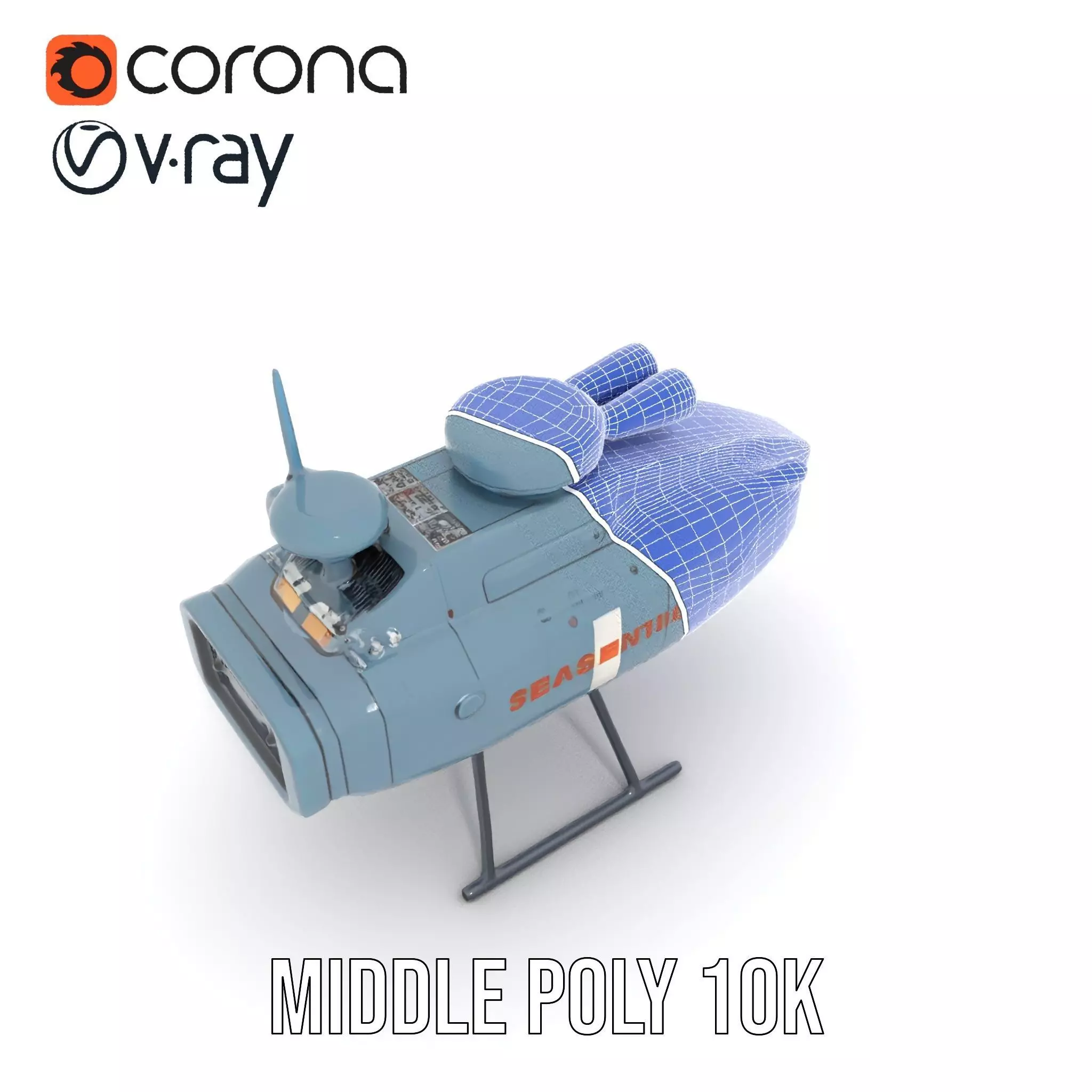 Sea Sentinel Aqua Drone model pack Low-poly 3D model_26