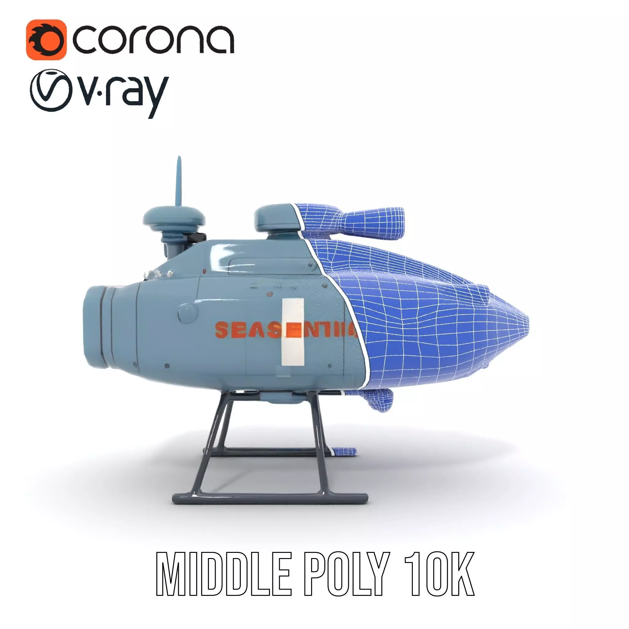 Sea Sentinel Aqua Drone model pack Low-poly 3D model_29