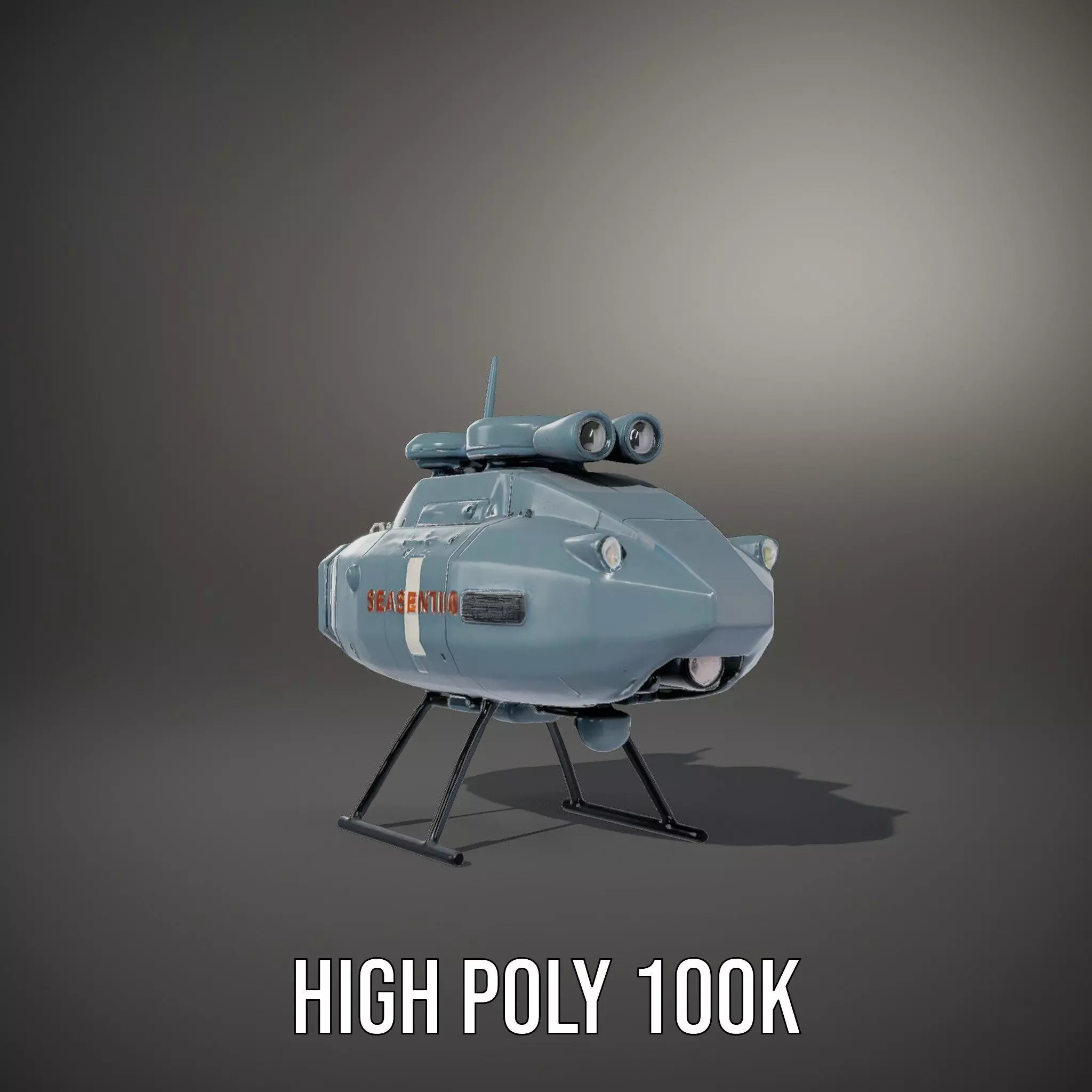 Sea Sentinel Aqua Drone model pack Low-poly 3D model_8