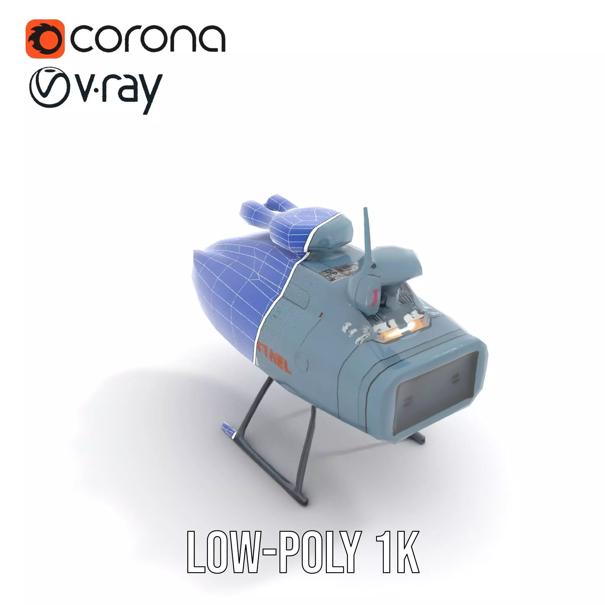 Sea Sentinel Aqua Drone model pack Low-poly 3D model_9