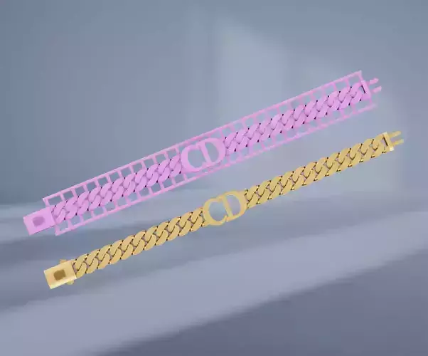 CD logo cuban bracelet