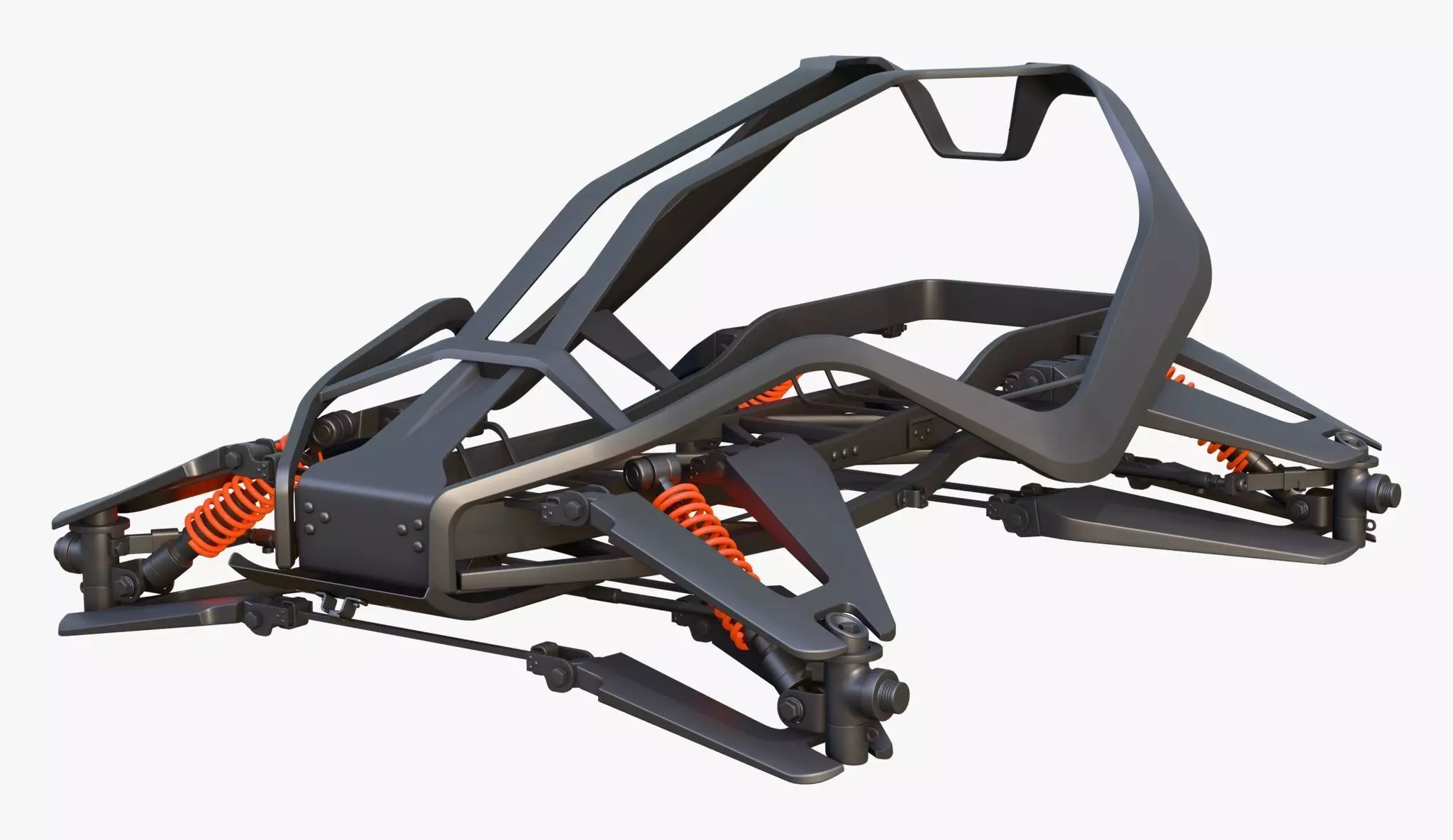 Buggy Frame with Suspension M1 3D model_4