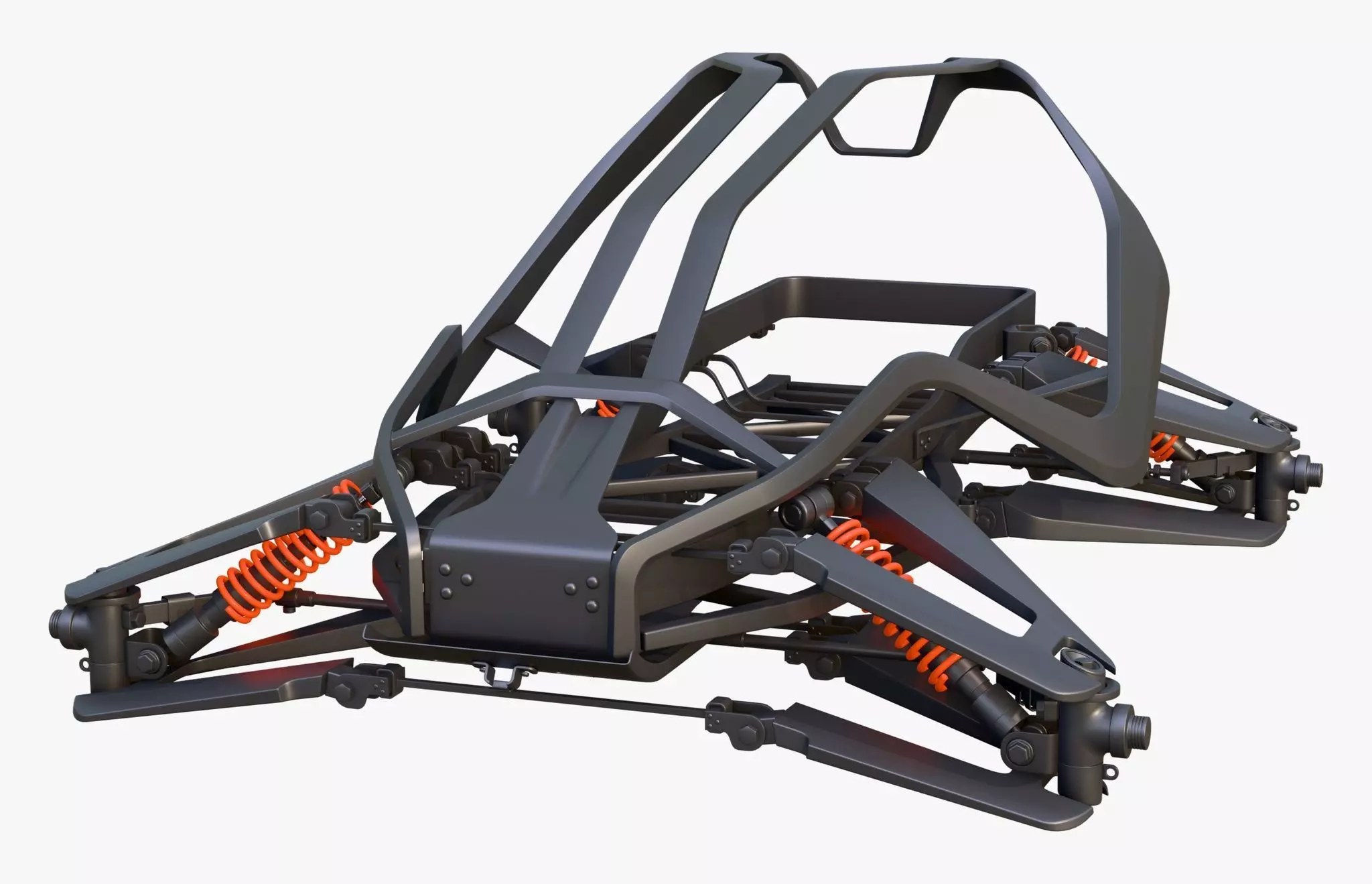 Buggy Frame with Suspension M1 3D model_5