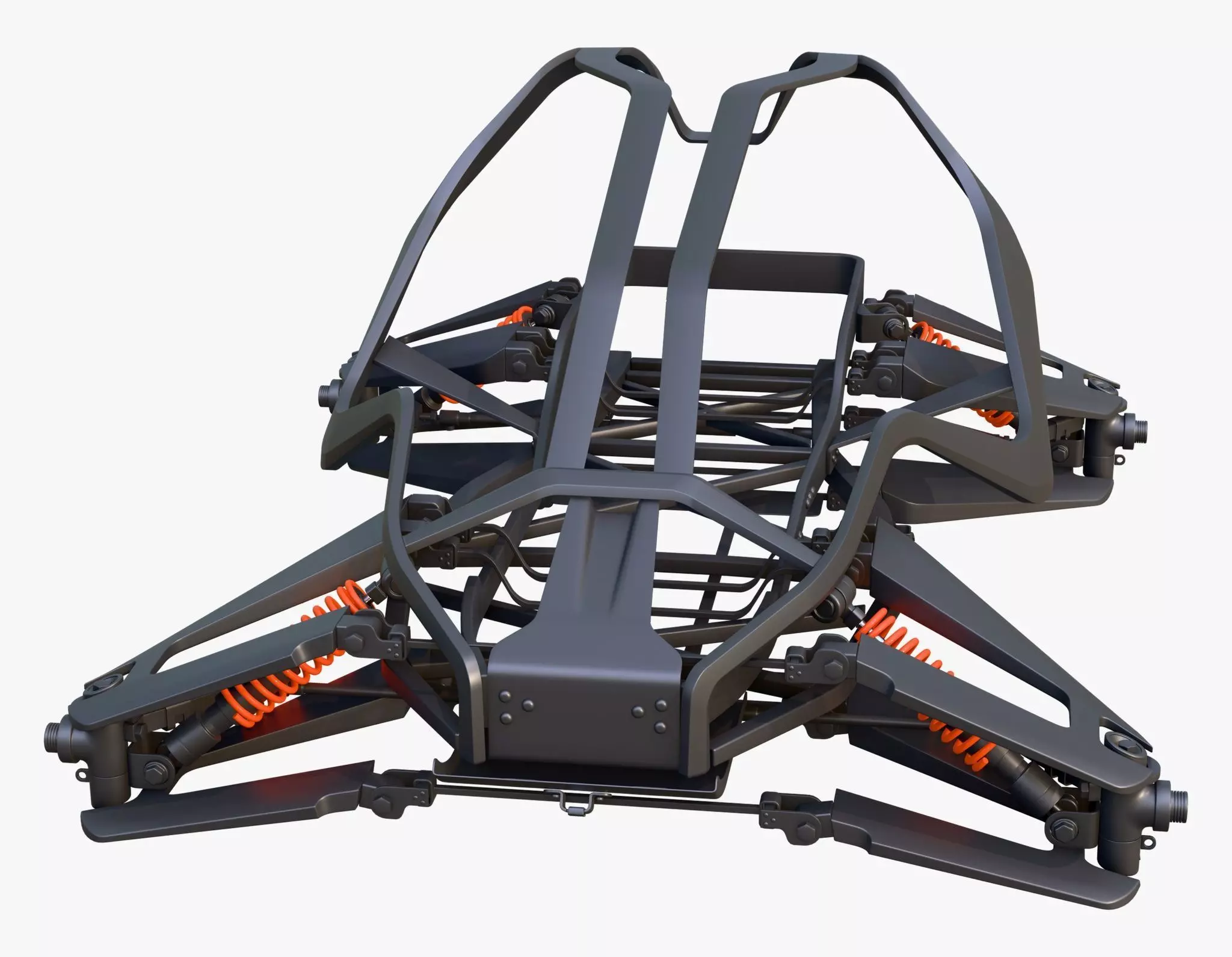 Buggy Frame with Suspension M1 3D model_3