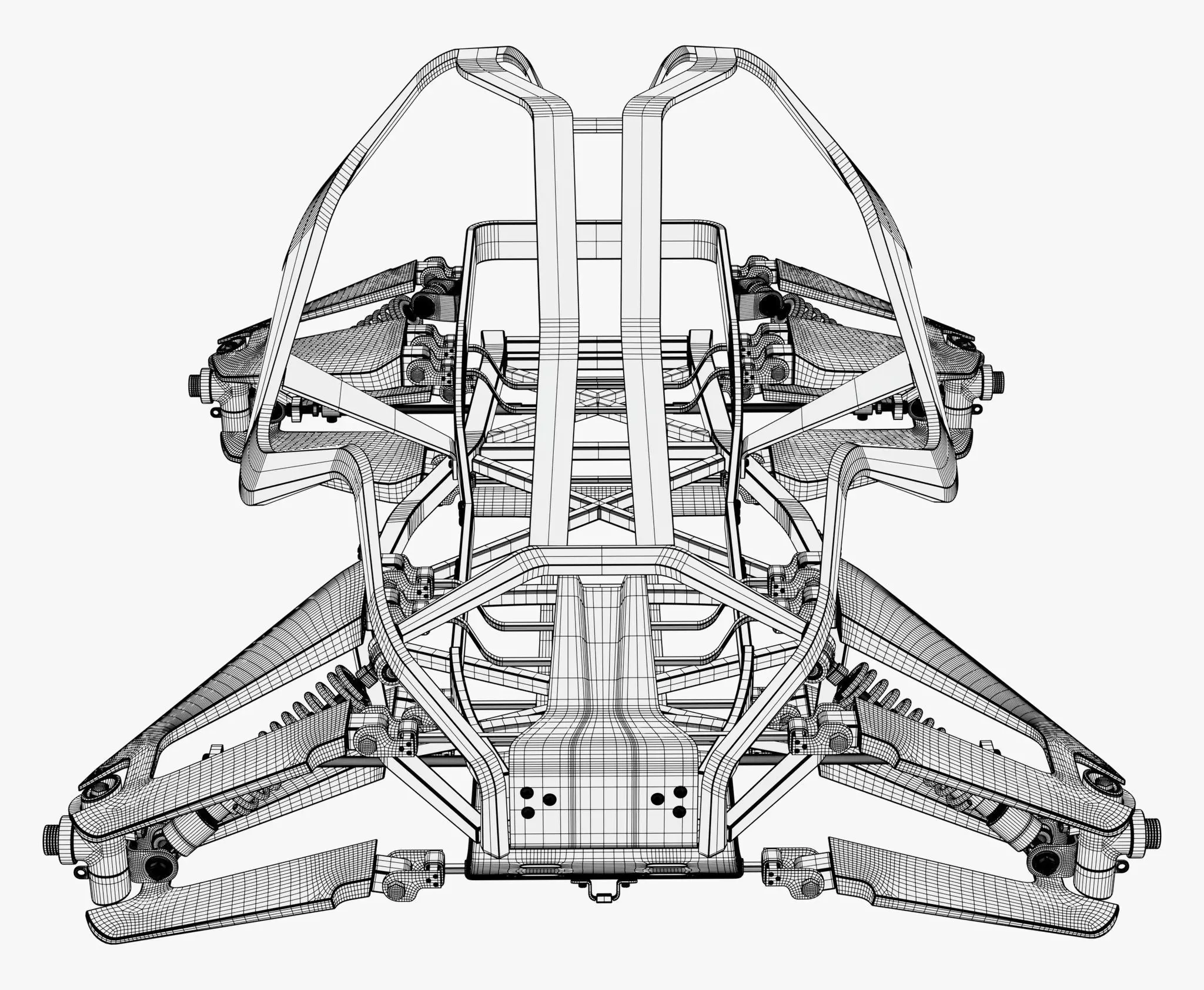 Buggy Frame with Suspension M1 3D model_7