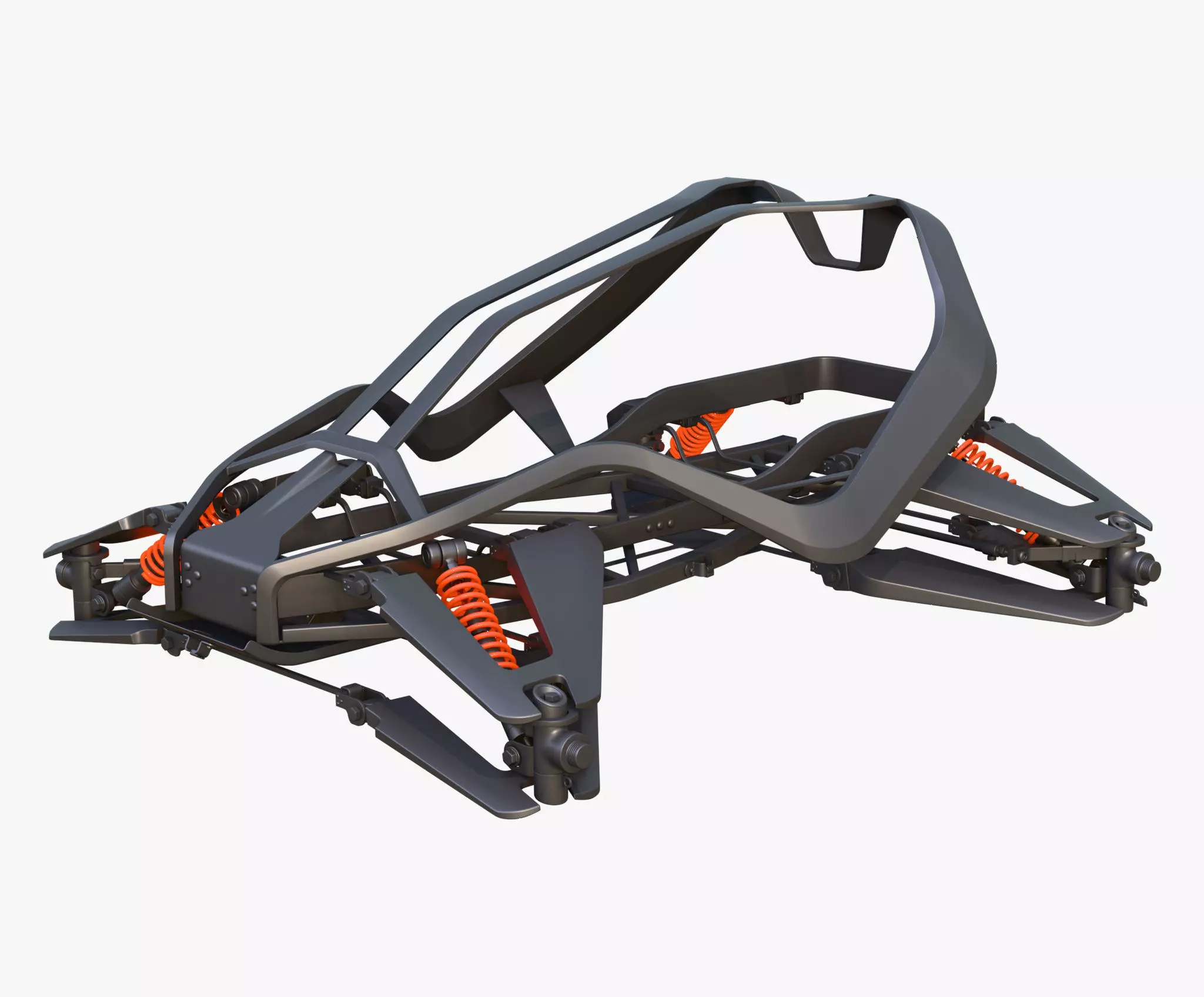 Buggy Frame with Suspension M1 3D model_0