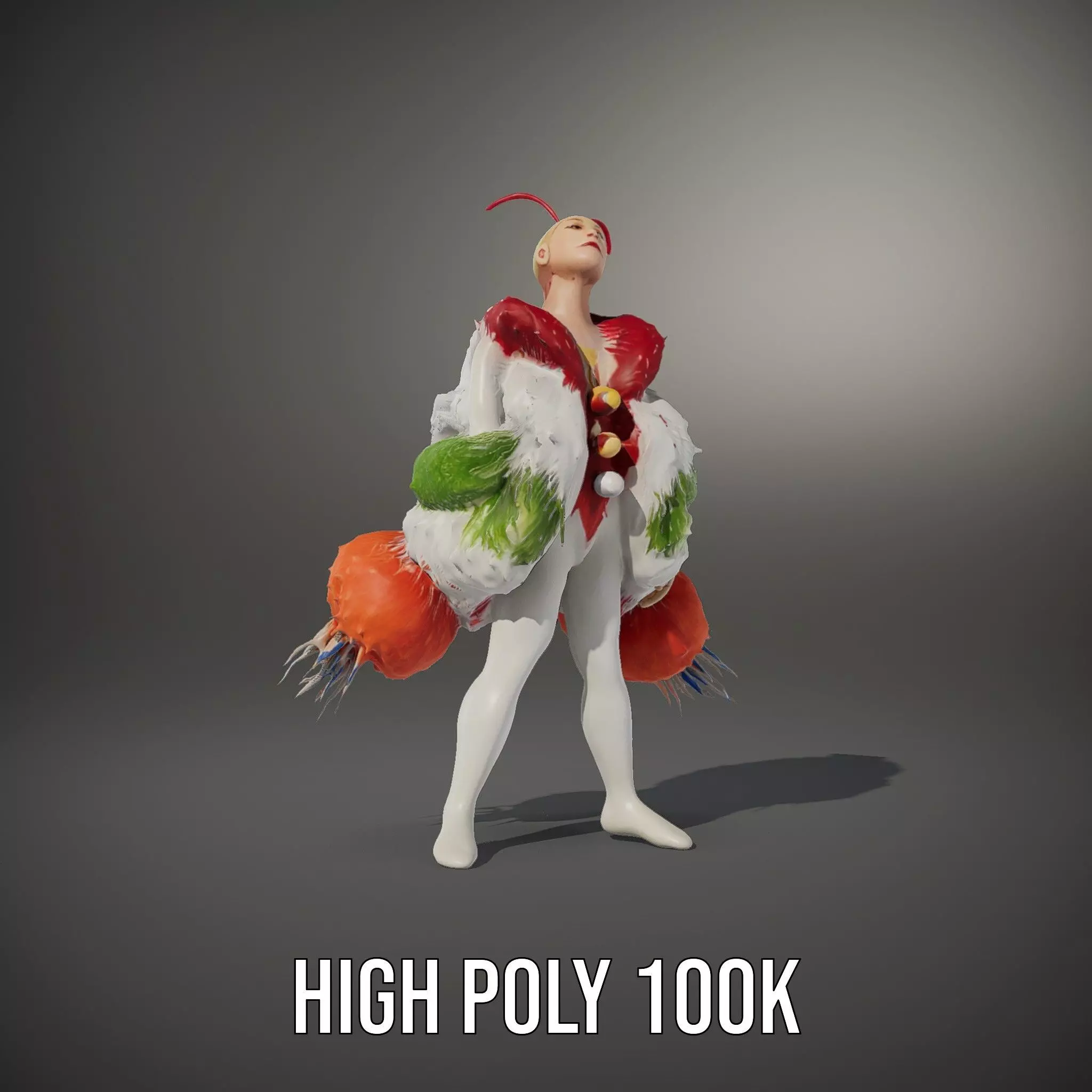 Colorful Feather Costume model pack Low-poly 3D model_10