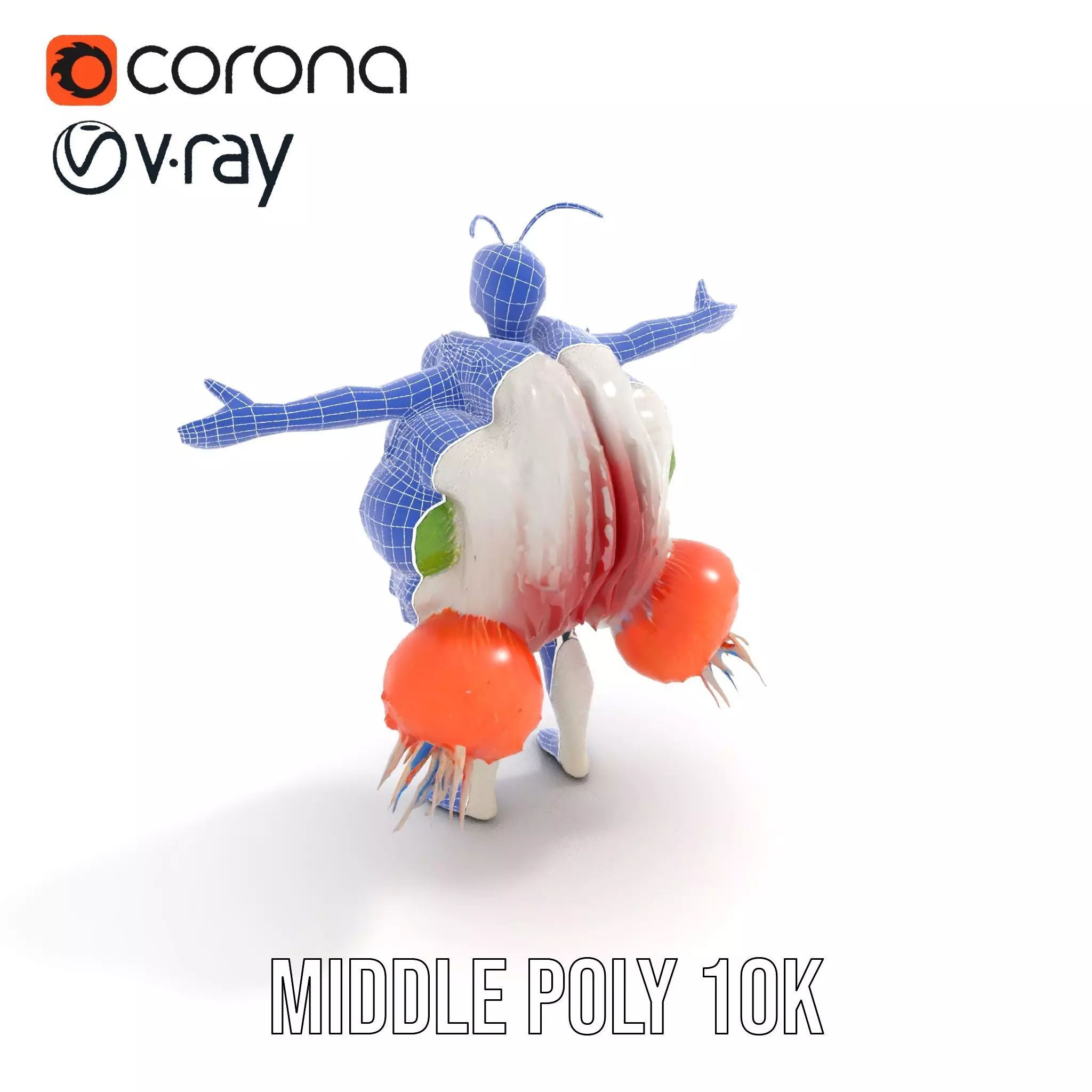 Colorful Feather Costume model pack Low-poly 3D model_16