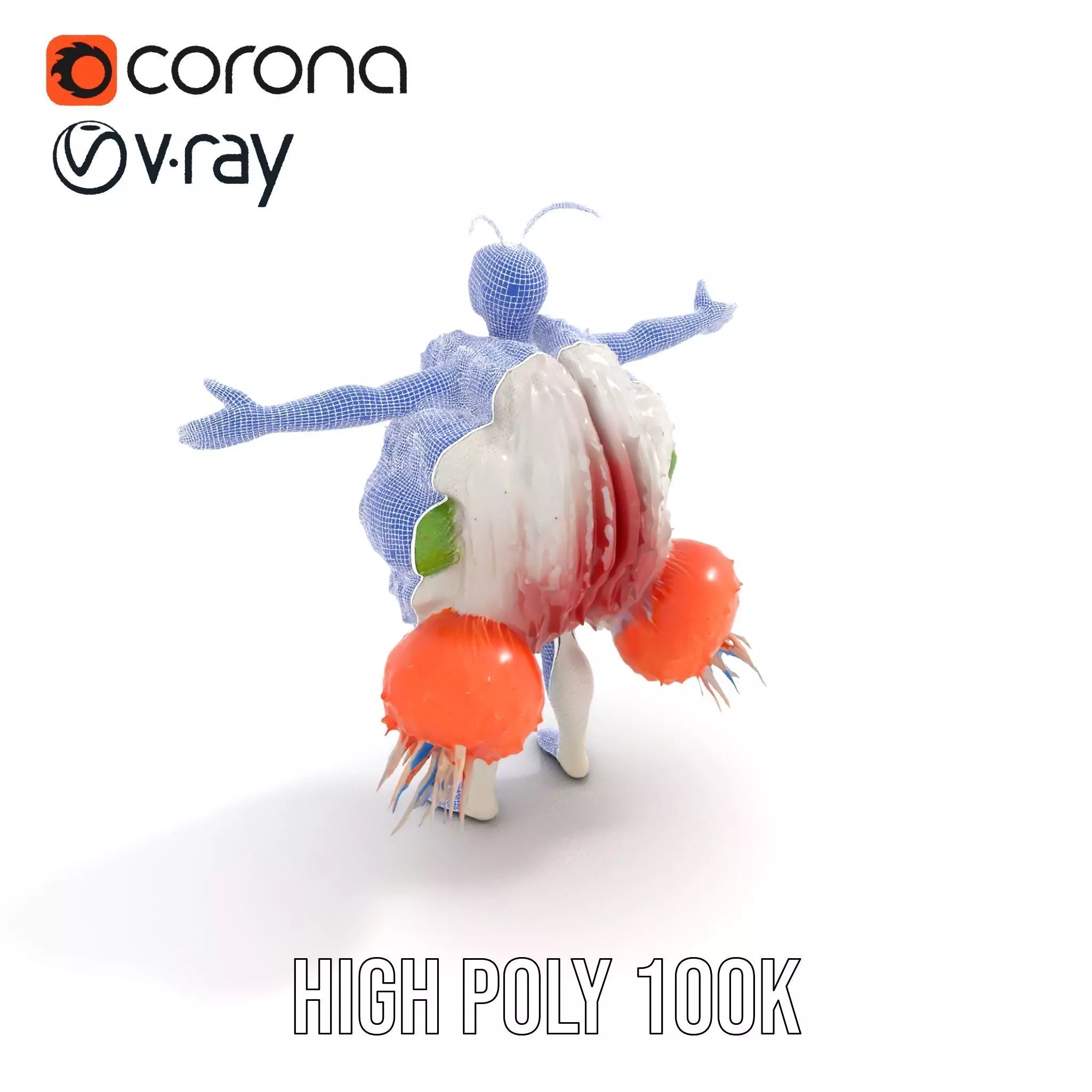 Colorful Feather Costume model pack Low-poly 3D model_29
