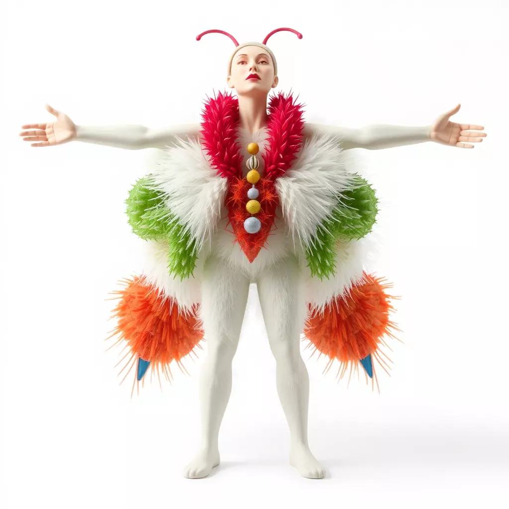 Colorful Feather Costume model pack Low-poly 3D model_2