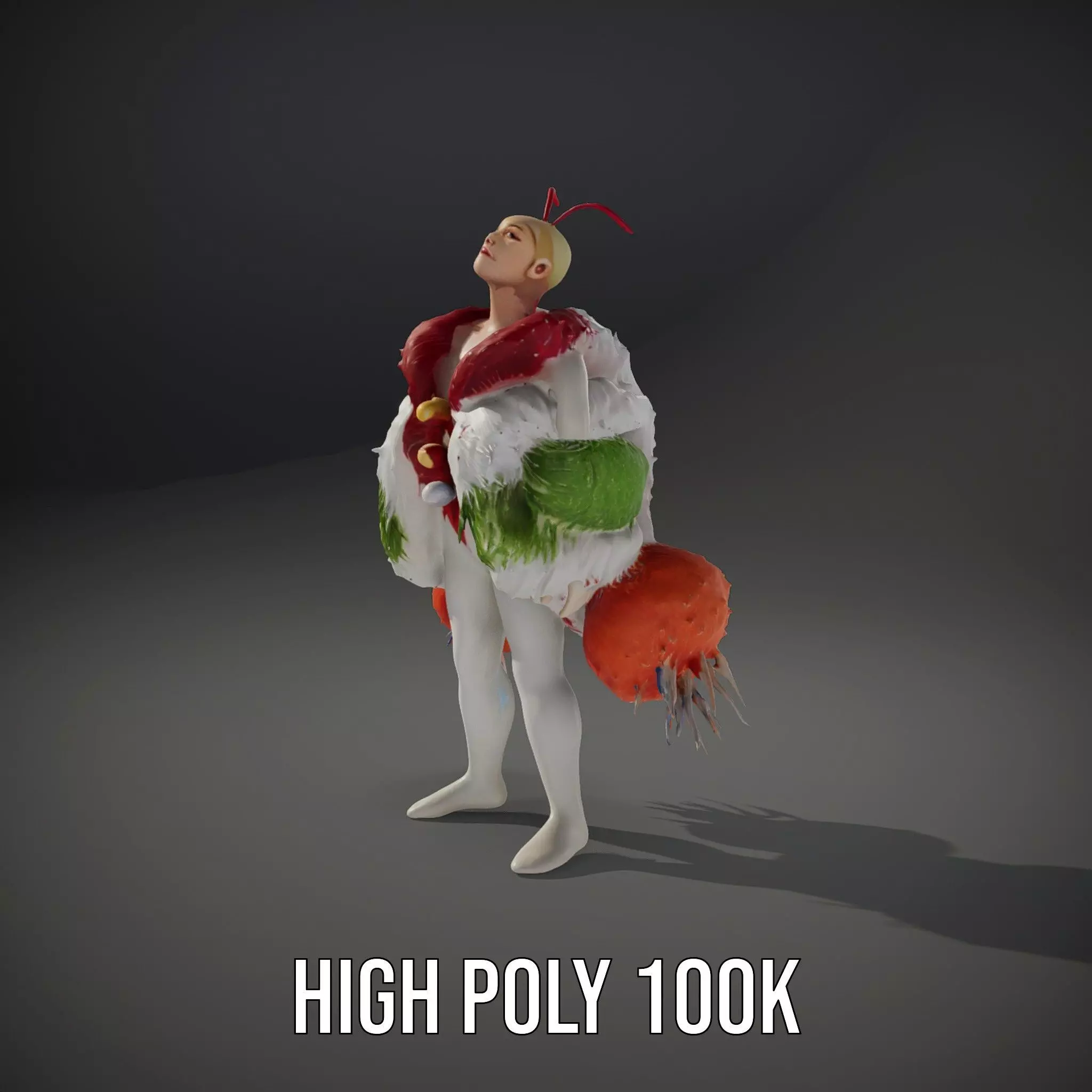Colorful Feather Costume model pack Low-poly 3D model_8