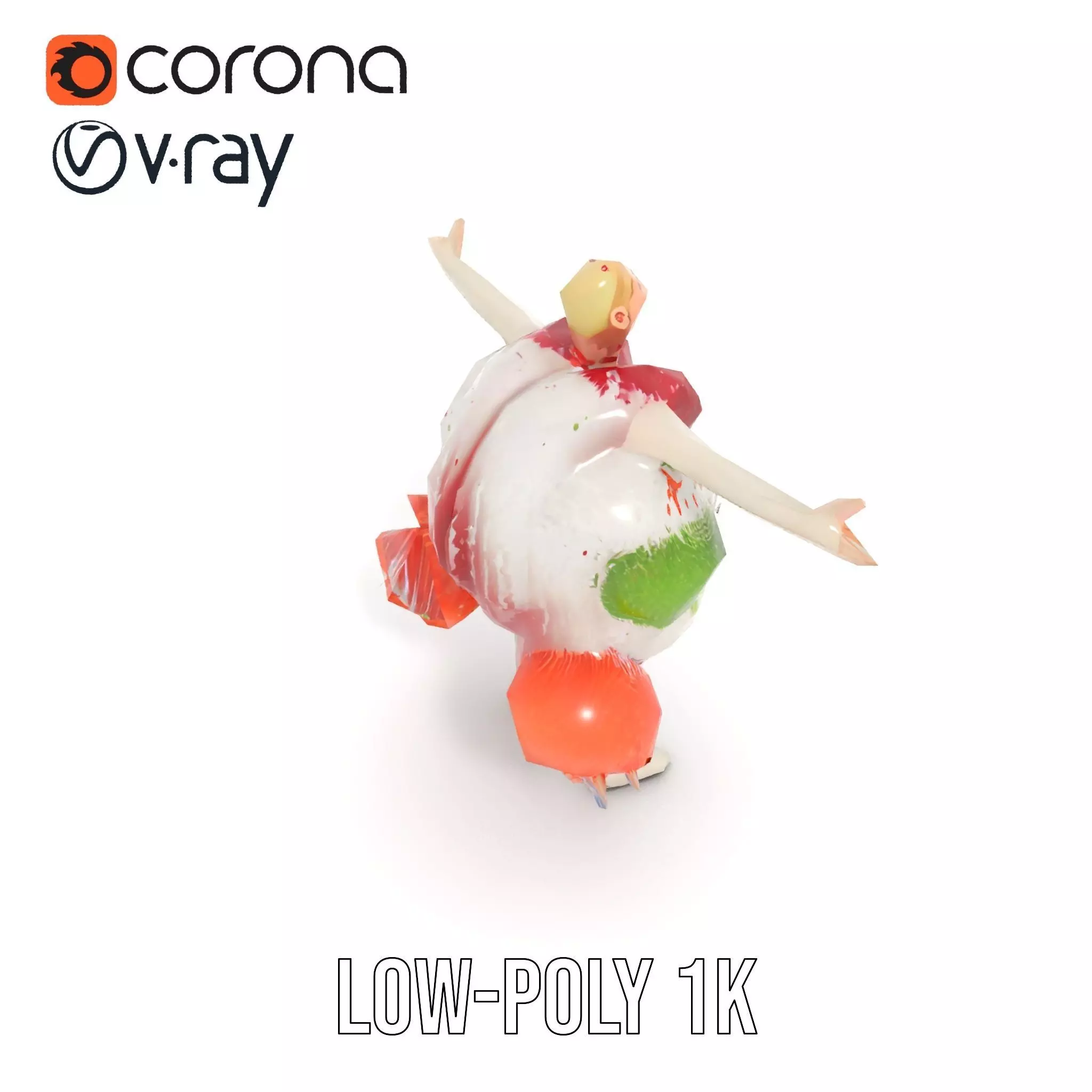 Colorful Feather Costume model pack Low-poly 3D model_14