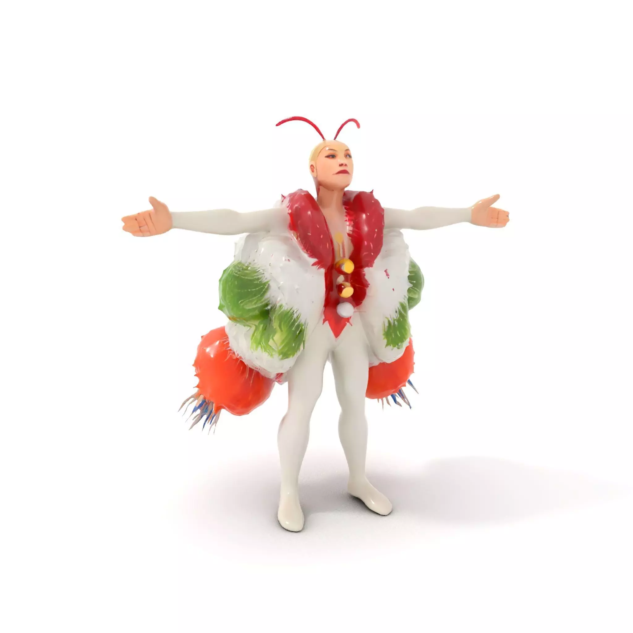 Colorful Feather Costume model pack Low-poly 3D model_0