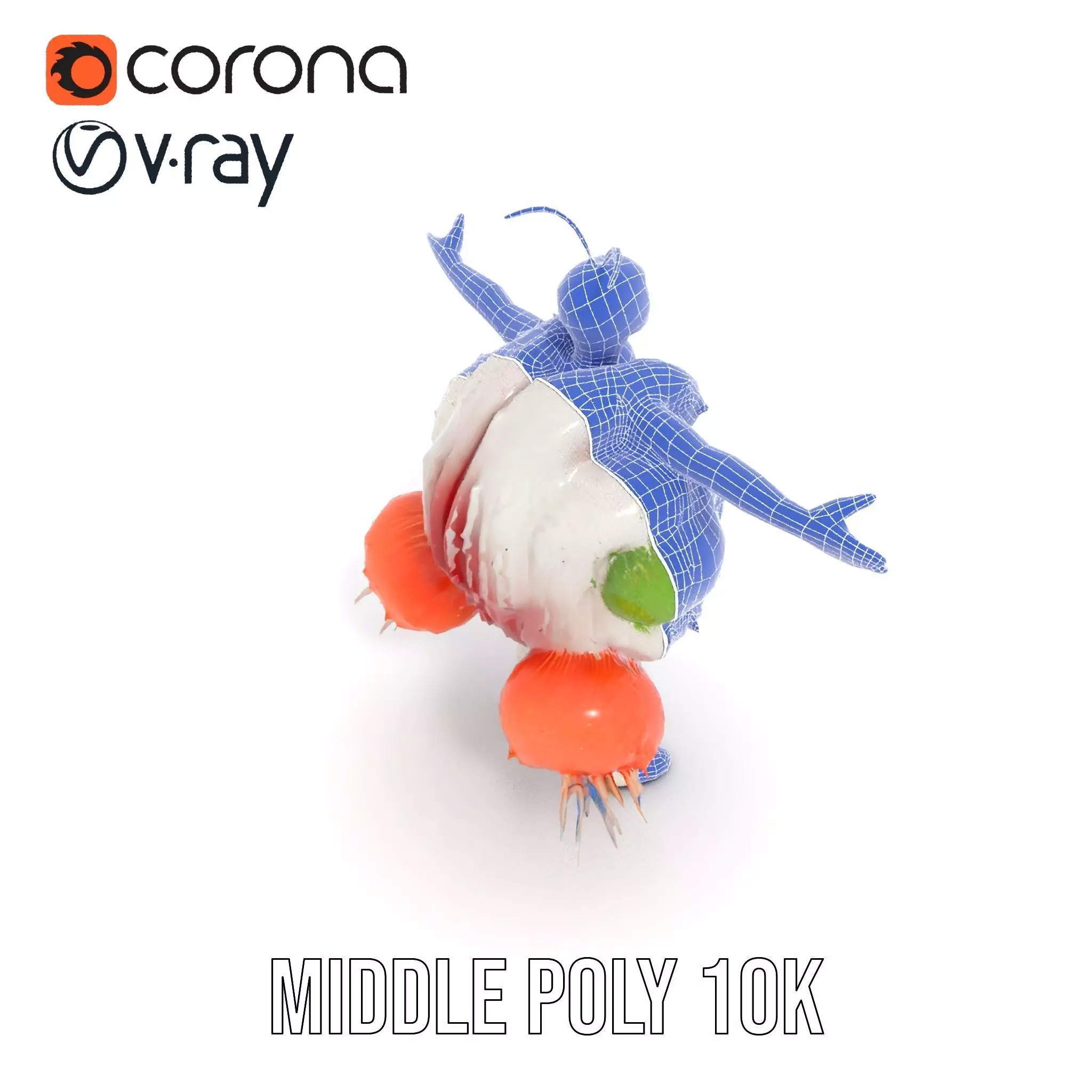 Colorful Feather Costume model pack Low-poly 3D model_22