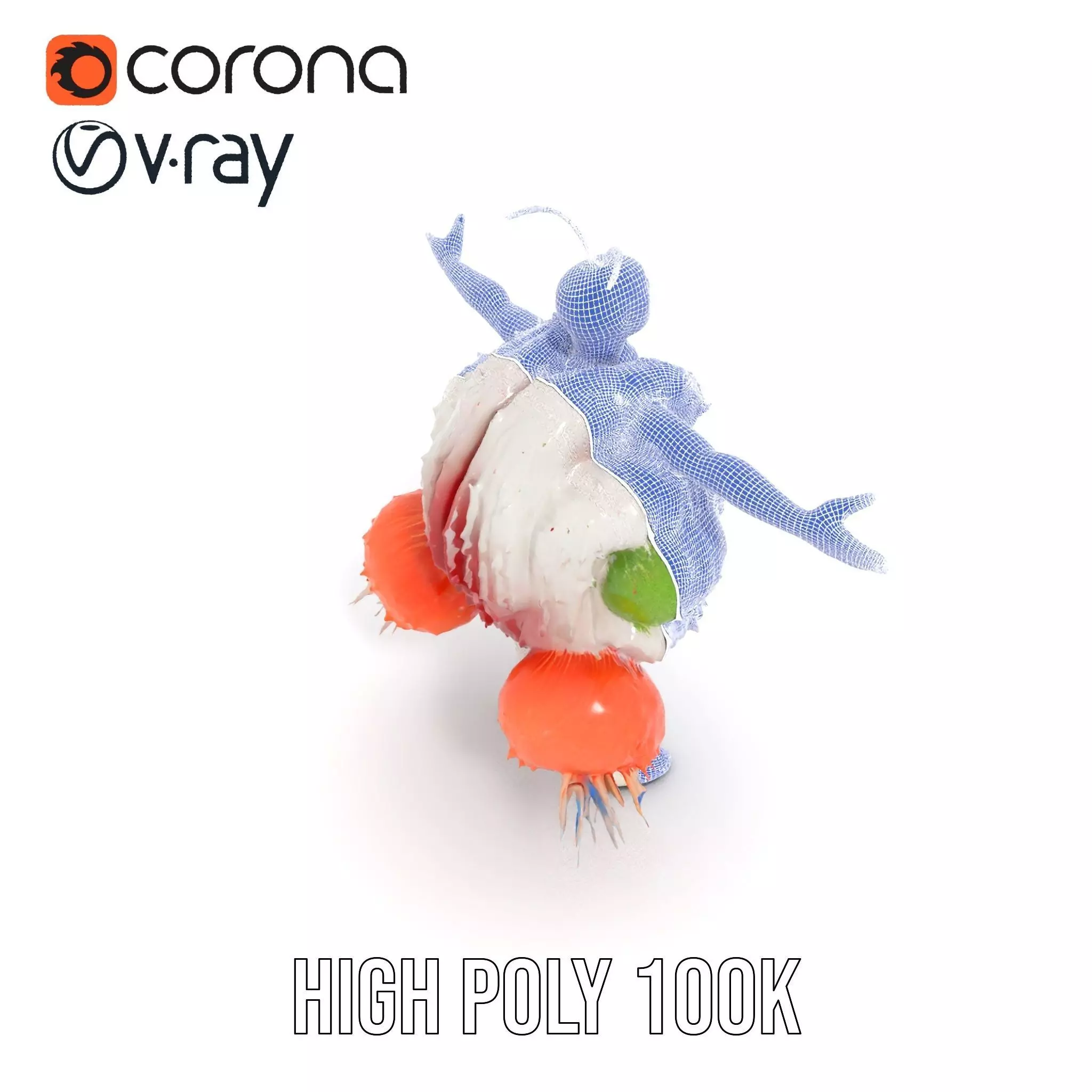 Colorful Feather Costume model pack Low-poly 3D model_32