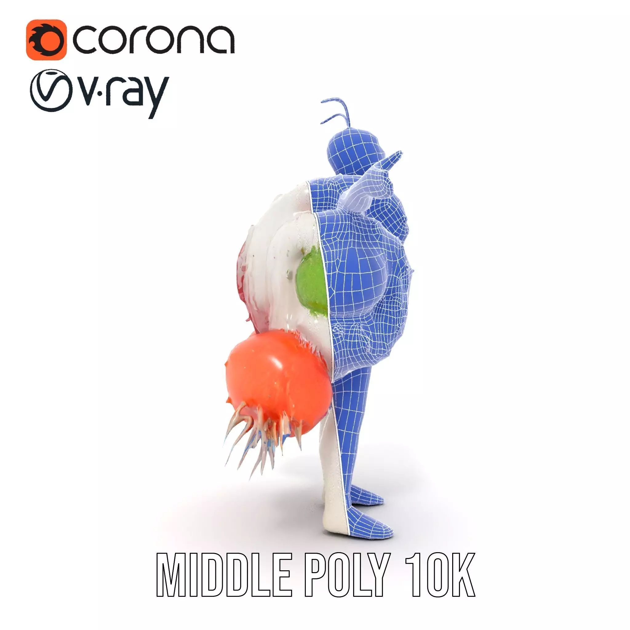 Colorful Feather Costume model pack Low-poly 3D model_30