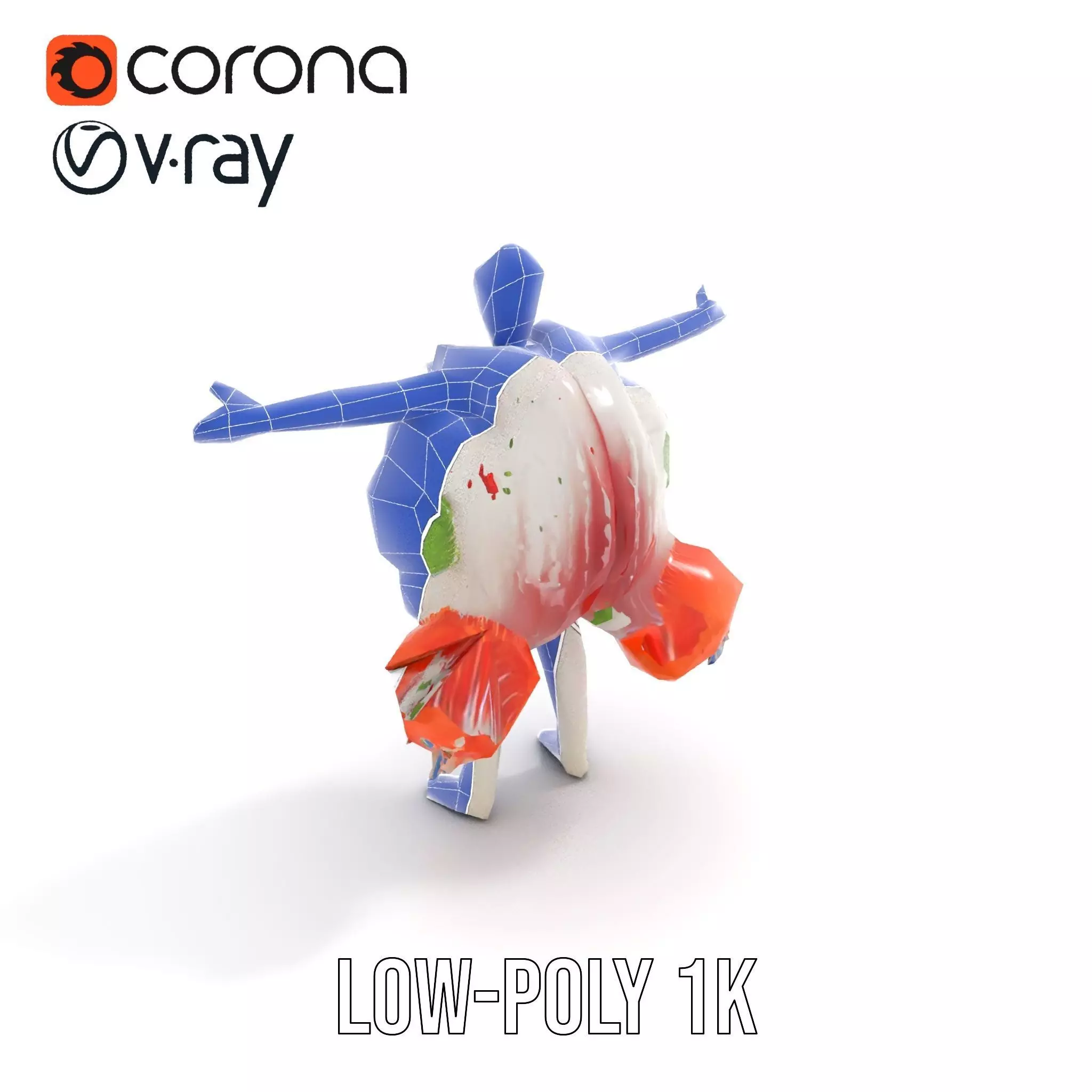 Colorful Feather Costume model pack Low-poly 3D model_20