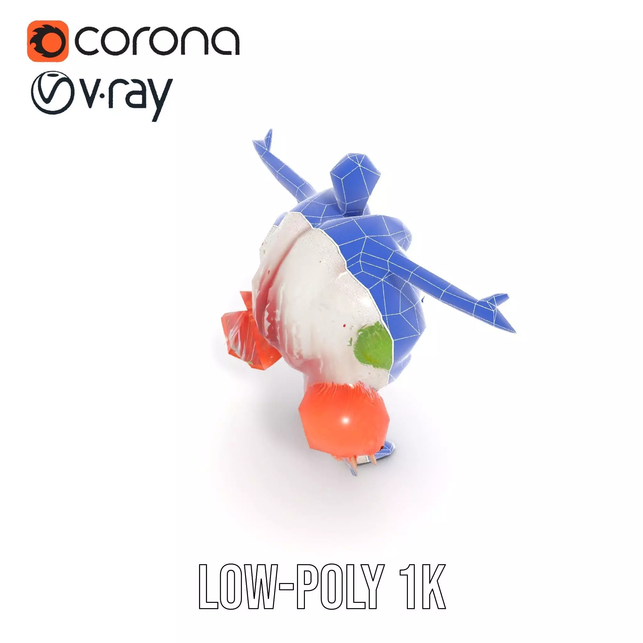 Colorful Feather Costume model pack Low-poly 3D model_25