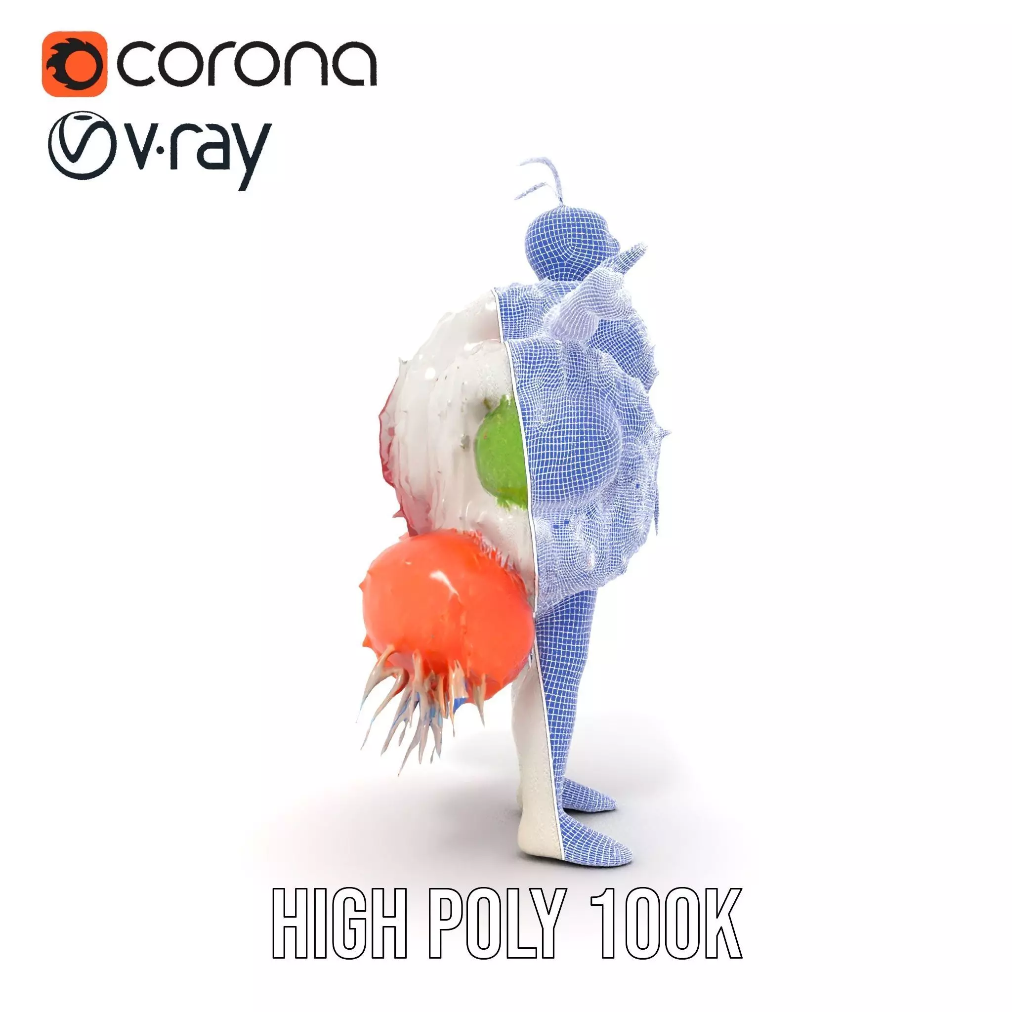 Colorful Feather Costume model pack Low-poly 3D model_34