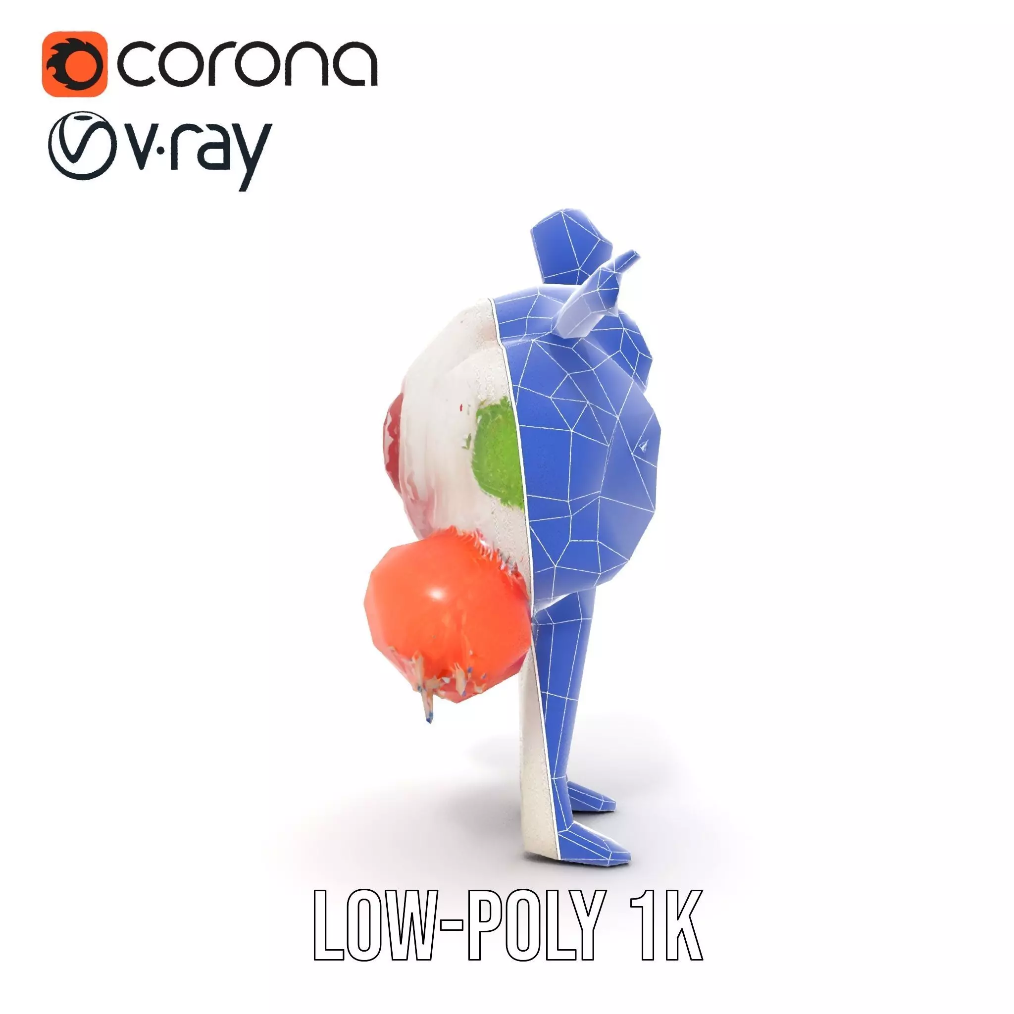 Colorful Feather Costume model pack Low-poly 3D model_31