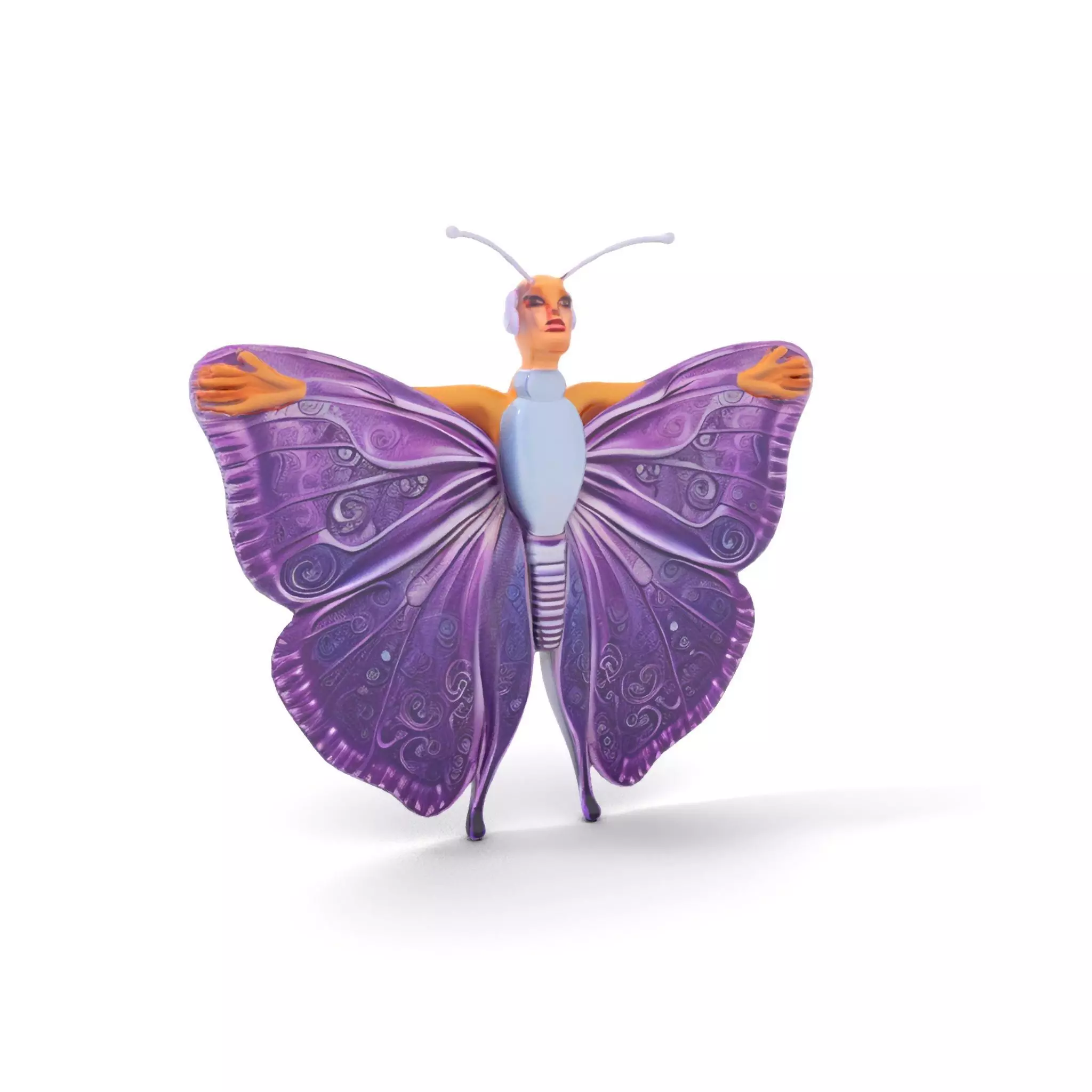 Galactic Butterfly Costume model pack Low-poly 3D model_6