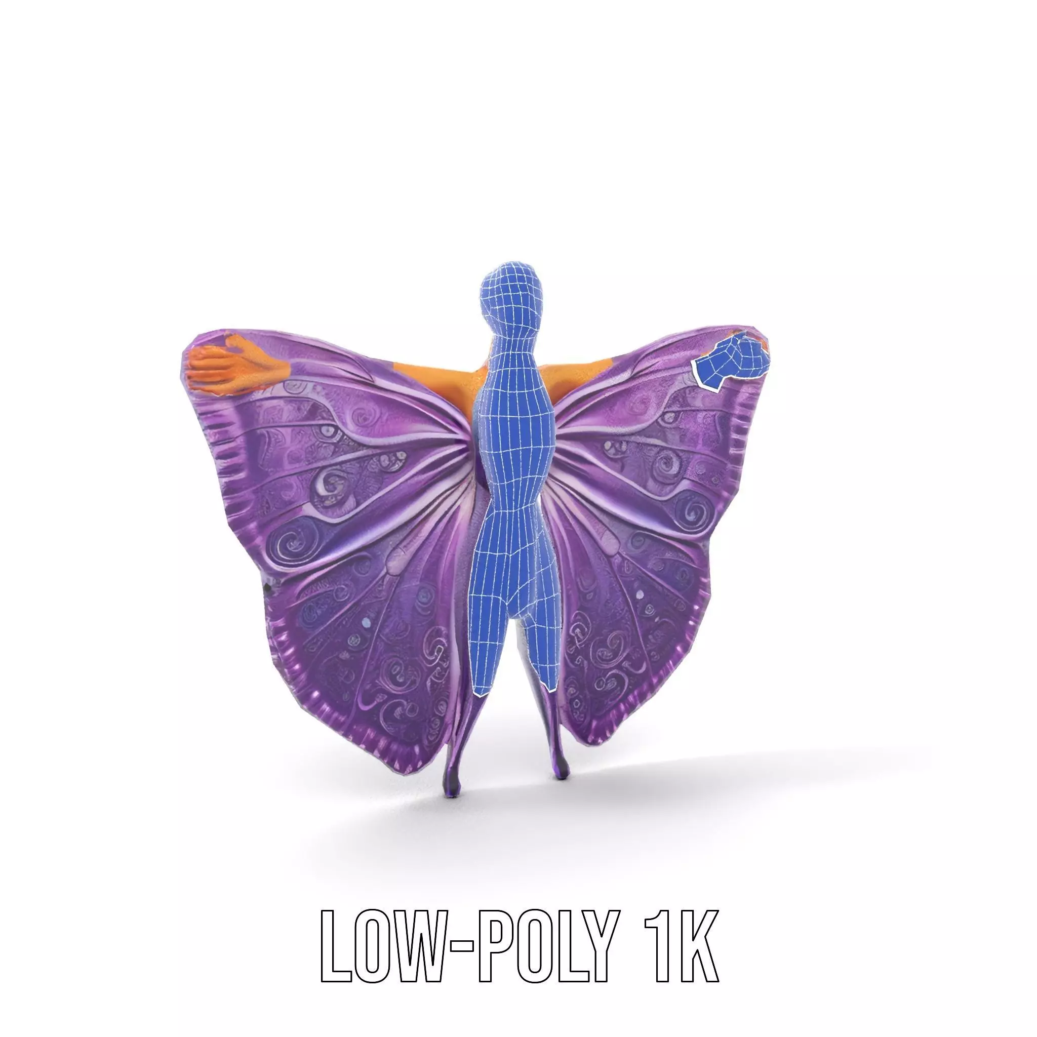 Galactic Butterfly Costume model pack Low-poly 3D model_25