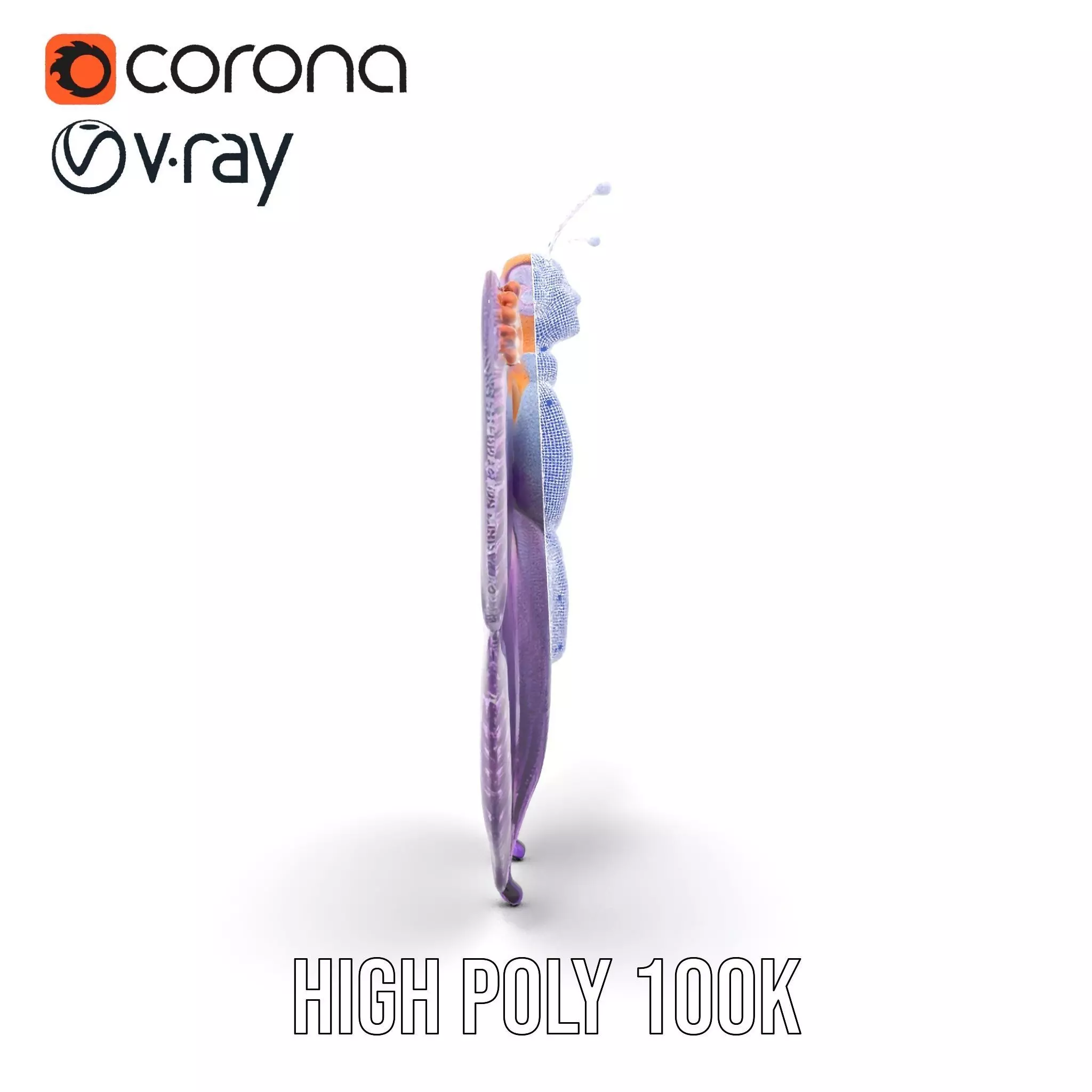 Galactic Butterfly Costume model pack Low-poly 3D model_33