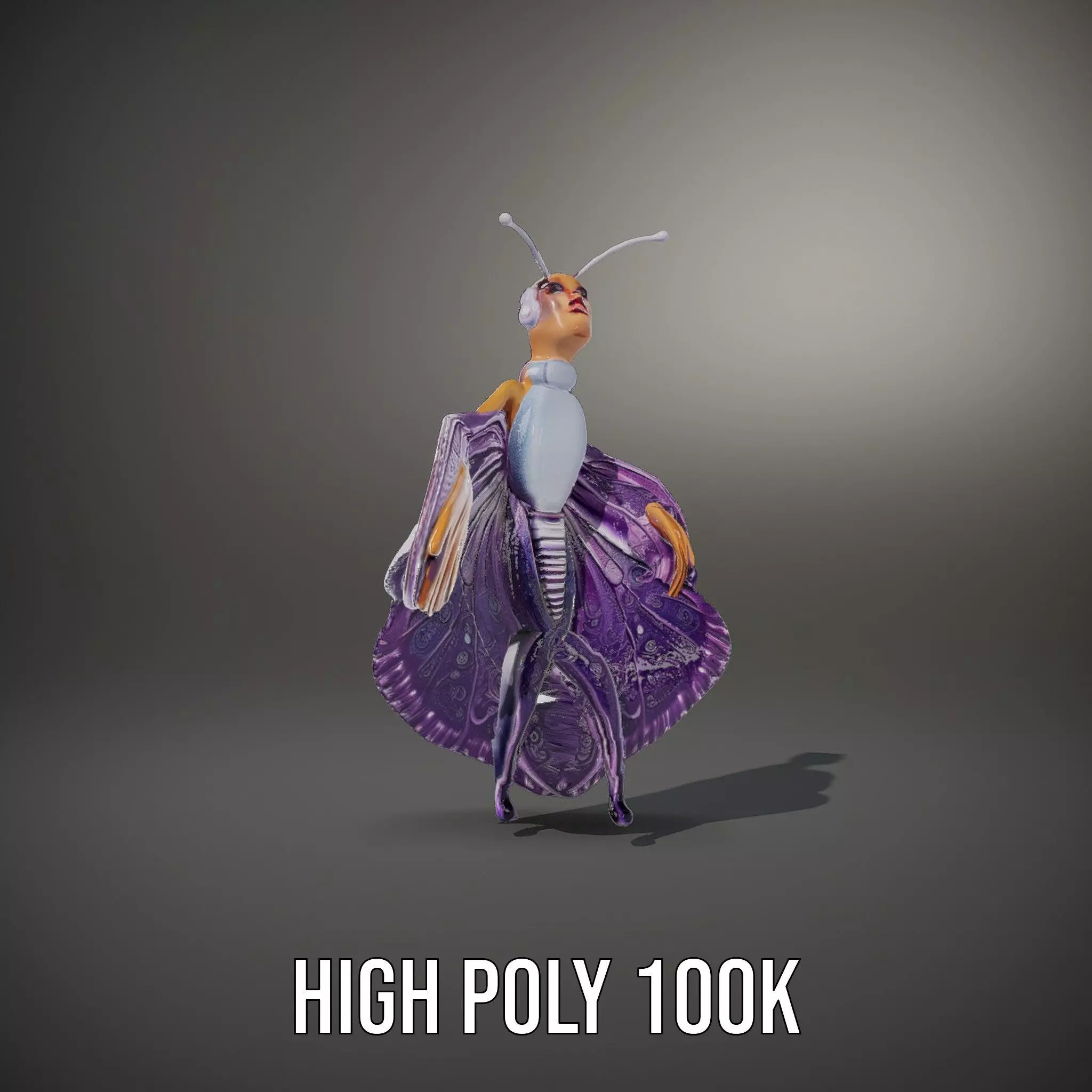 Galactic Butterfly Costume model pack Low-poly 3D model_10