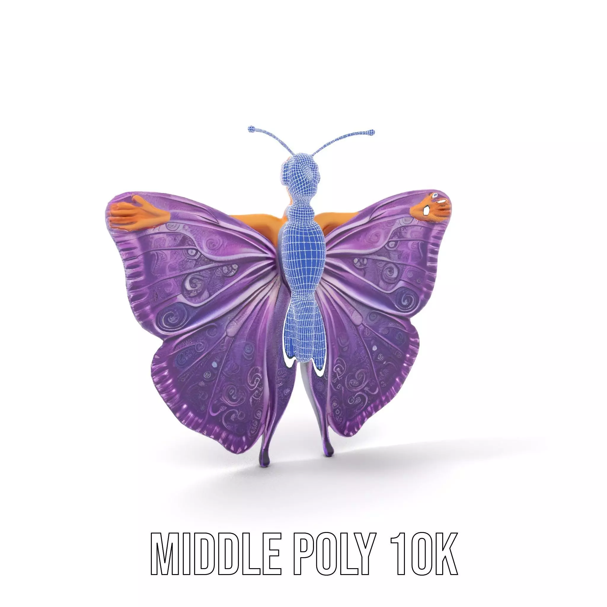 Galactic Butterfly Costume model pack Low-poly 3D model_24