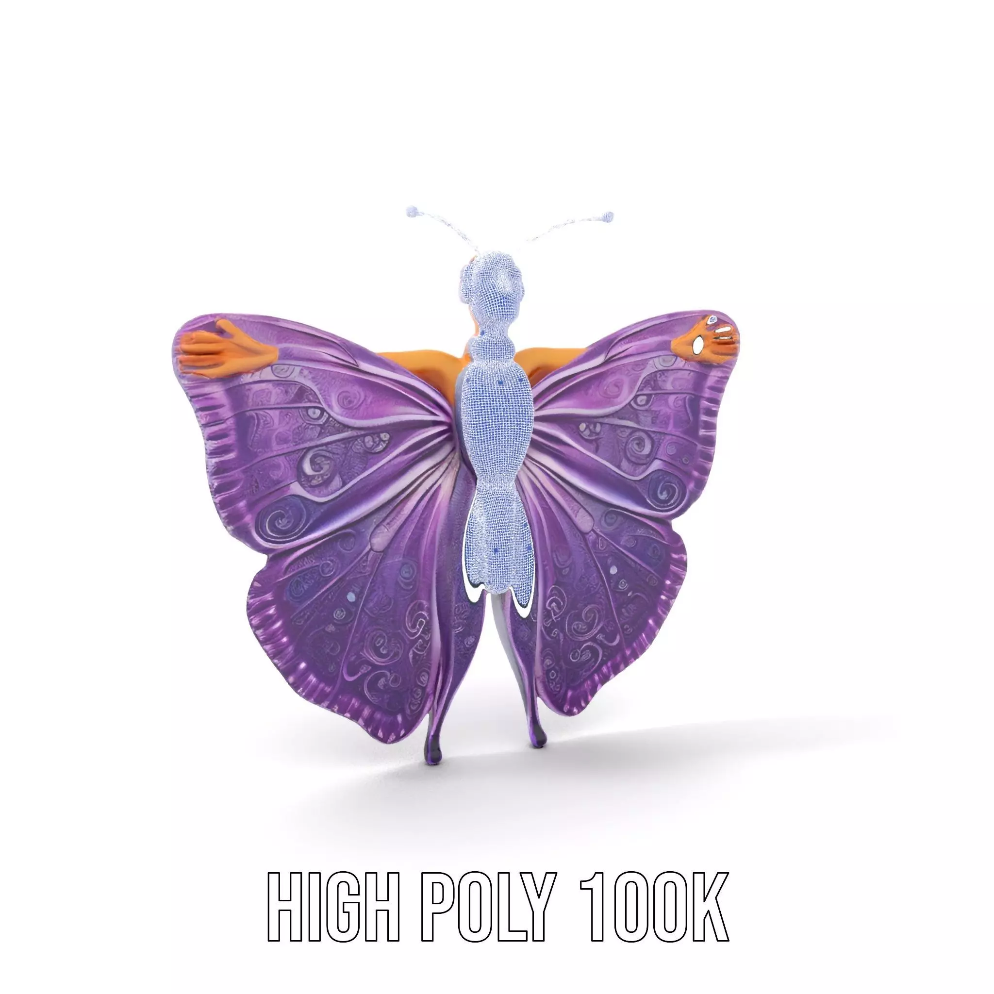 Galactic Butterfly Costume model pack Low-poly 3D model_4