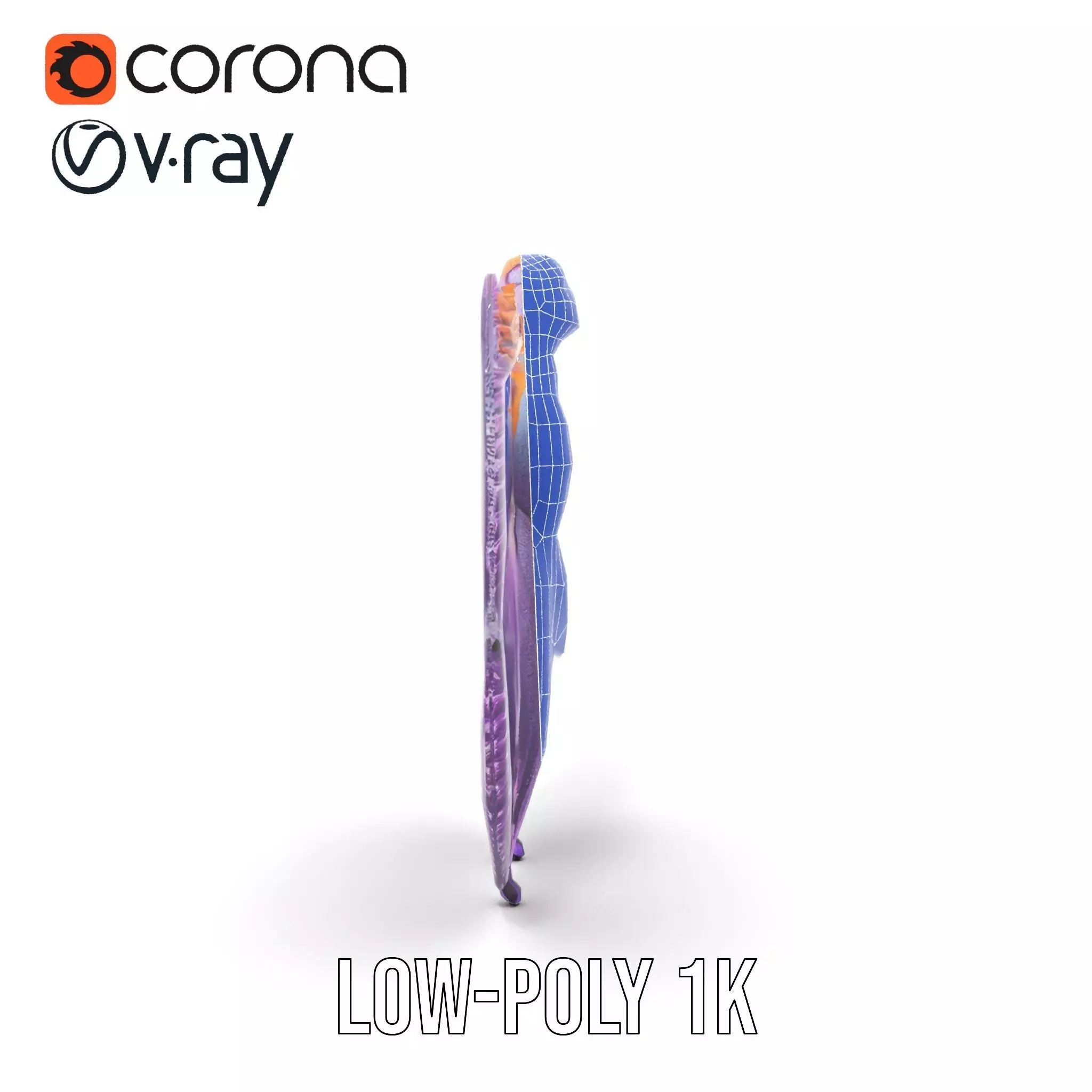 Galactic Butterfly Costume model pack Low-poly 3D model_30