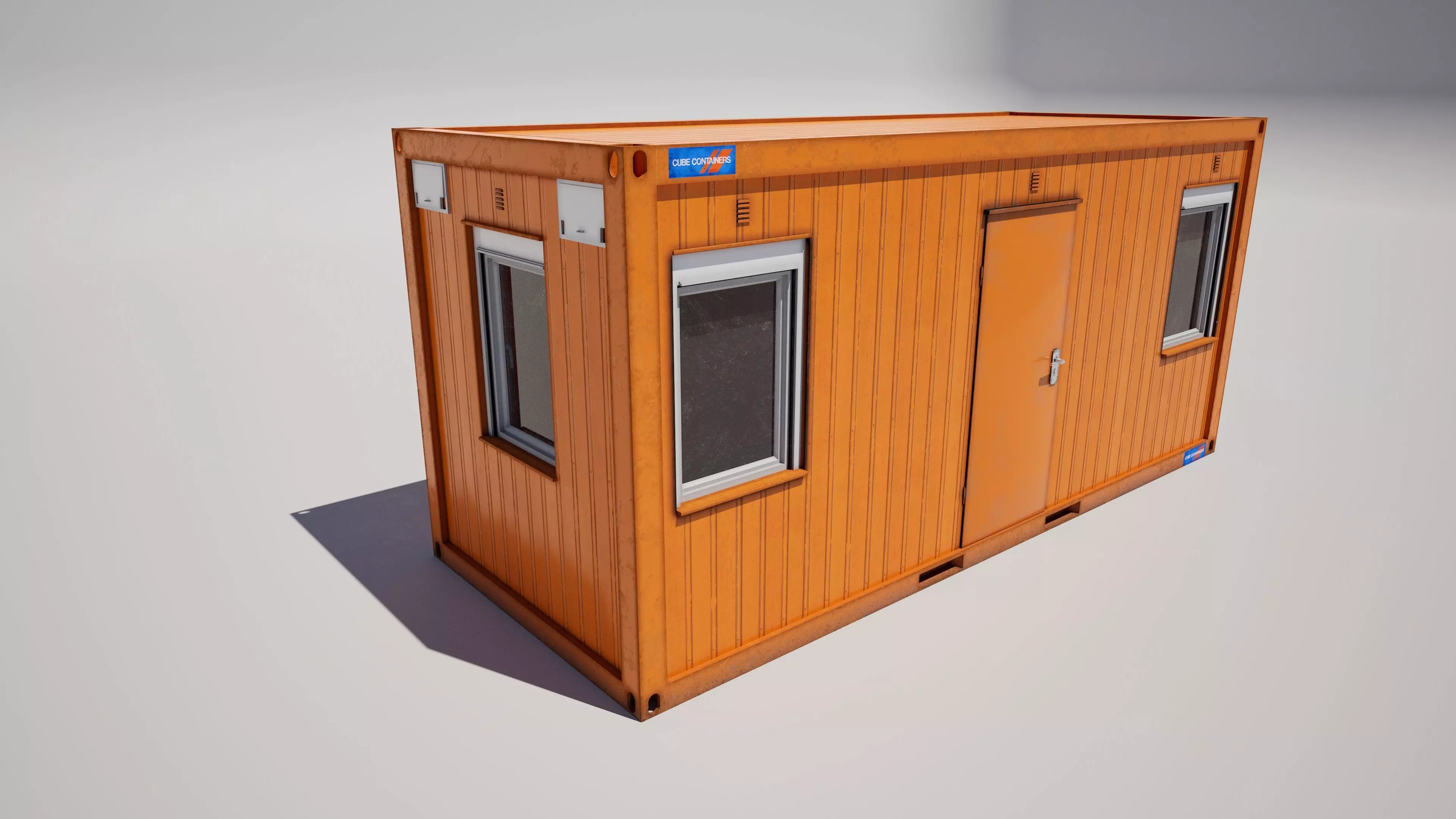 Construction Office Container 3D model_0