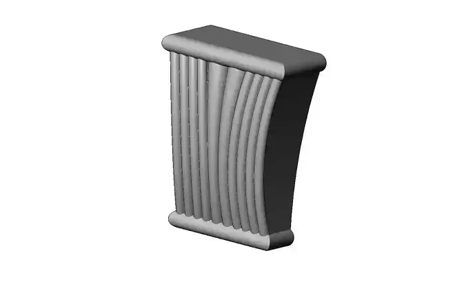 Modern ribbed curved corbel bracket 3D print model