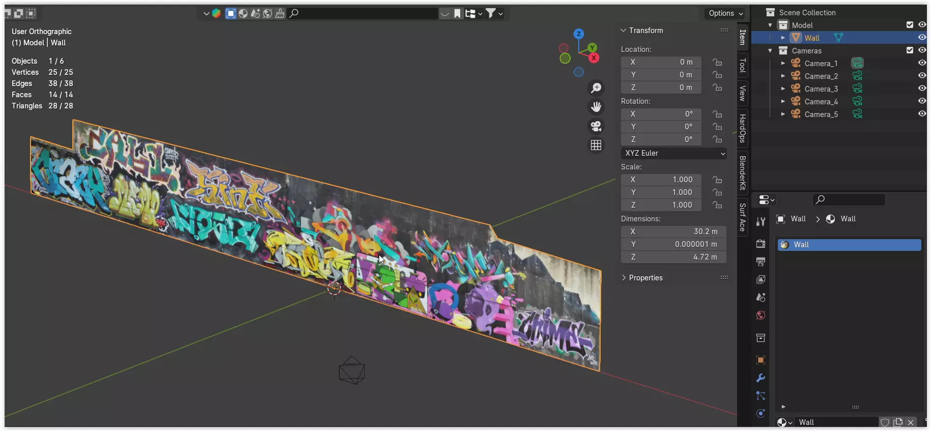 Big graffiti wall 3D model_9