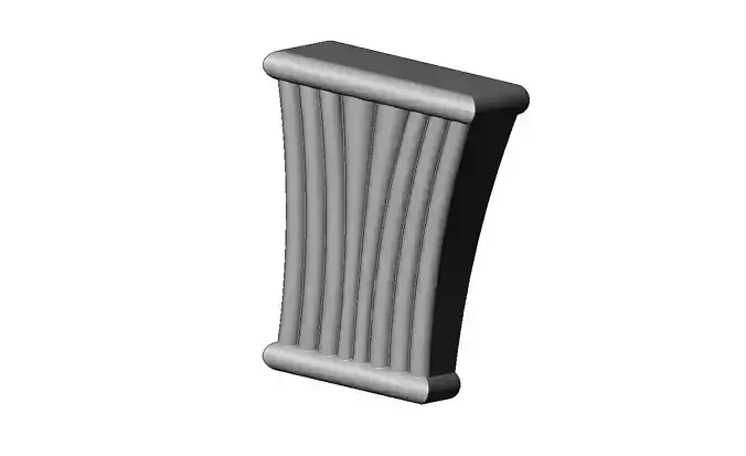 Modern ribbed tapered corbel bracket 3D print model