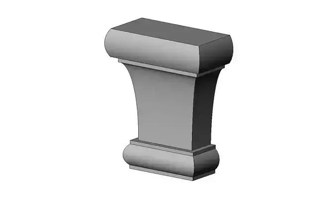 Curved top and bottom modern corbel bracket 3D print model